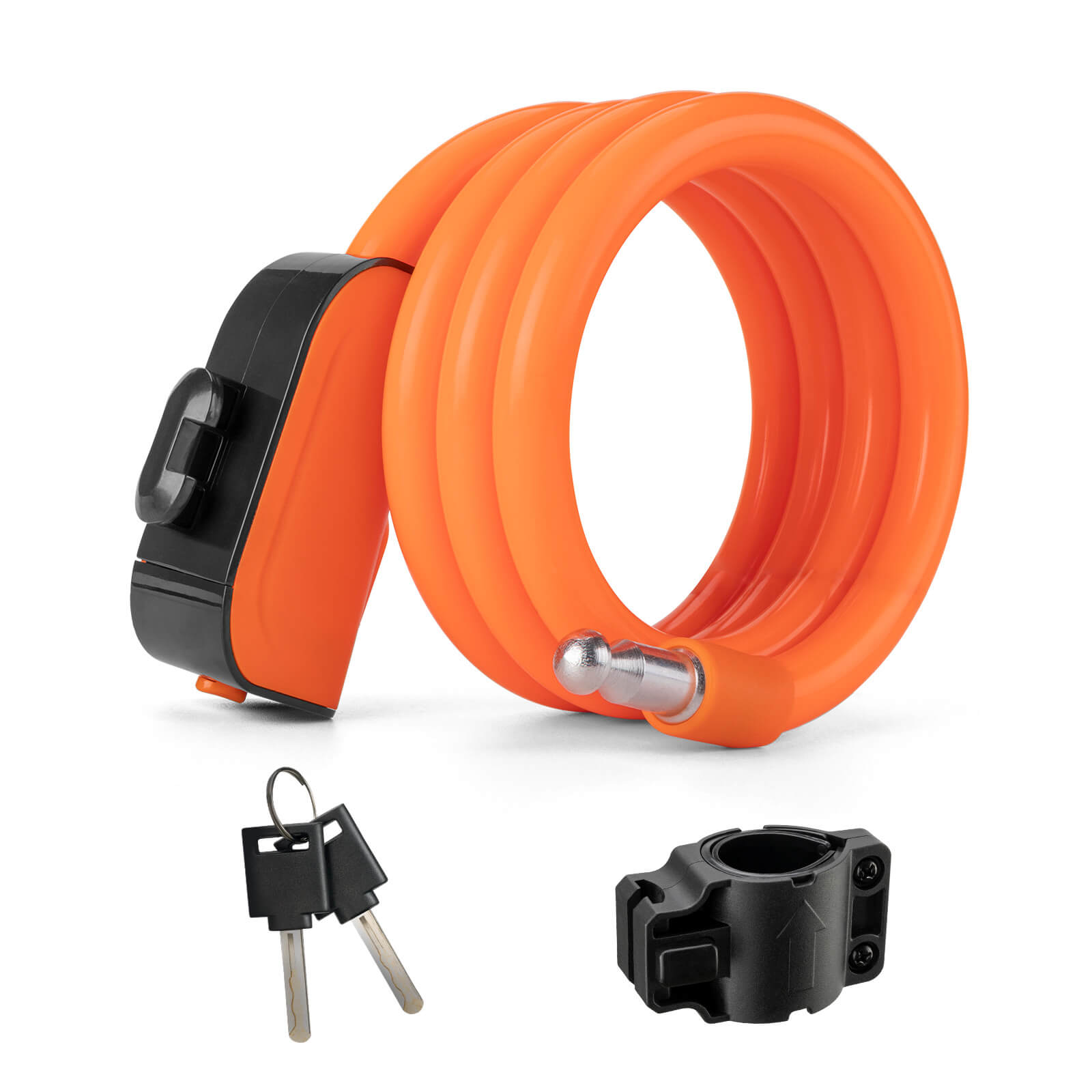 ROCKBROS Bicycle Cable Lock with keys for bike security
#Color_Orange