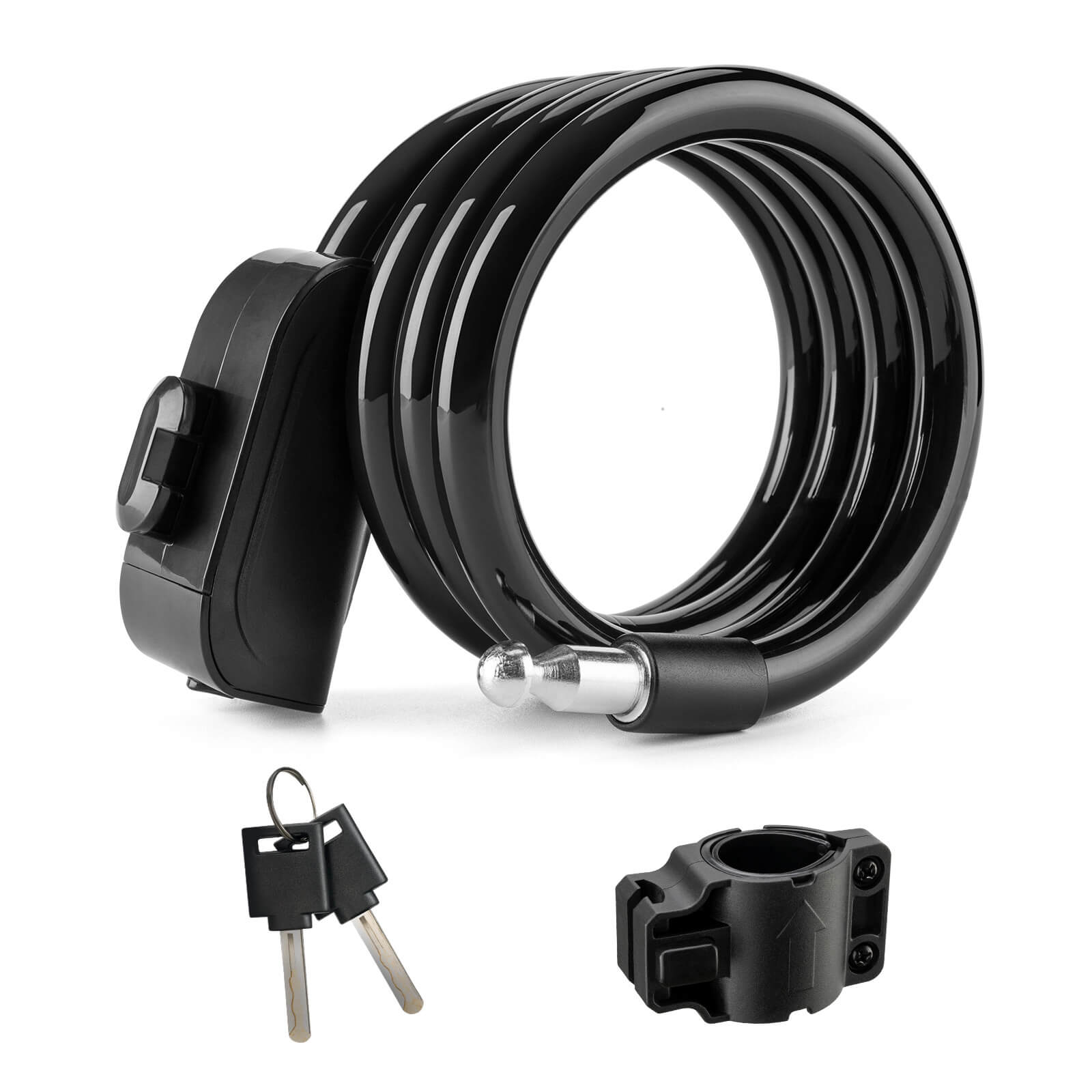 ROCKBROS Bicycle Cable Lock with keys for bike security
#Color_Black