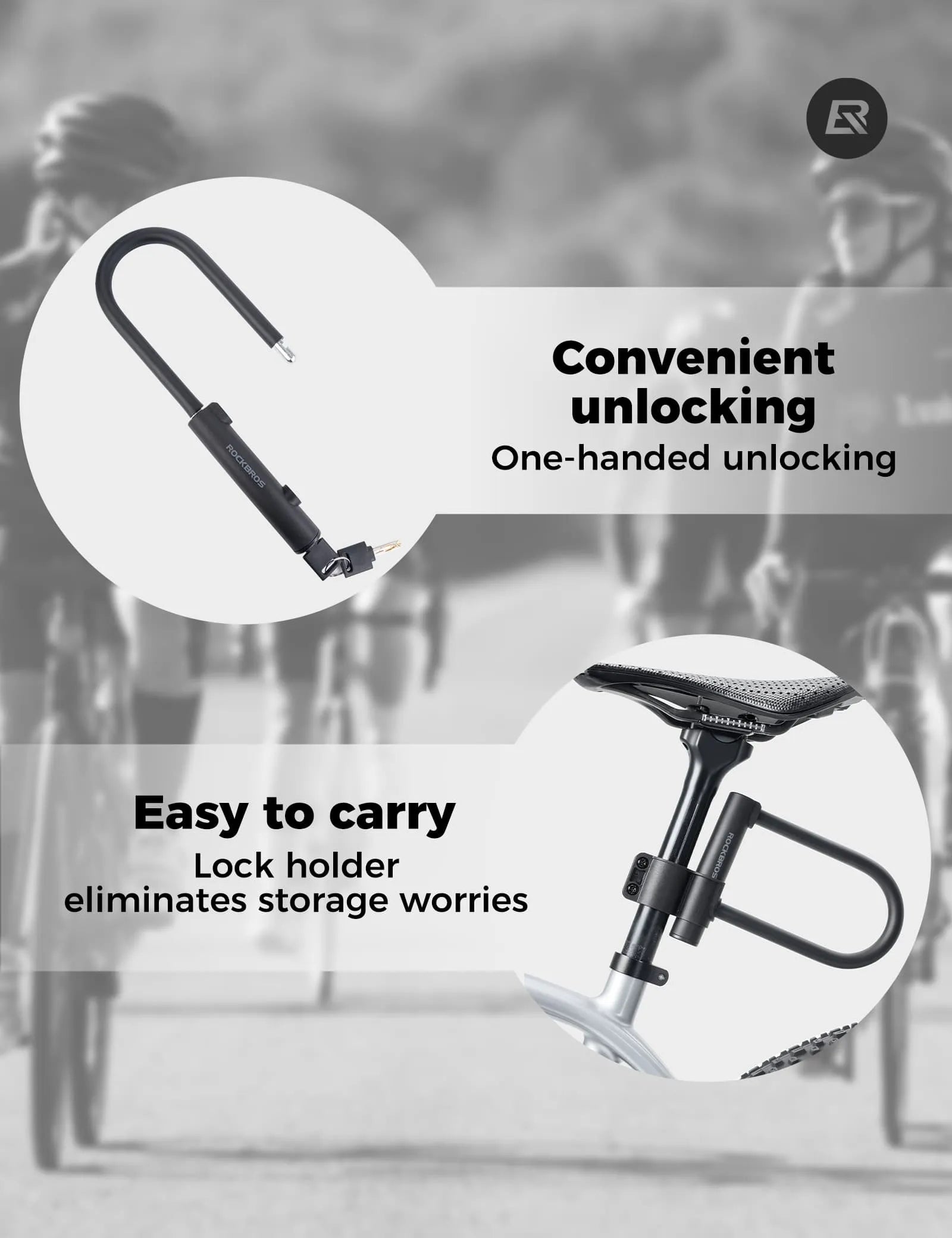rockbros bike carbon steel anti theft u lock 13mm heavy duty with mounting bracket silicone coated for commuting