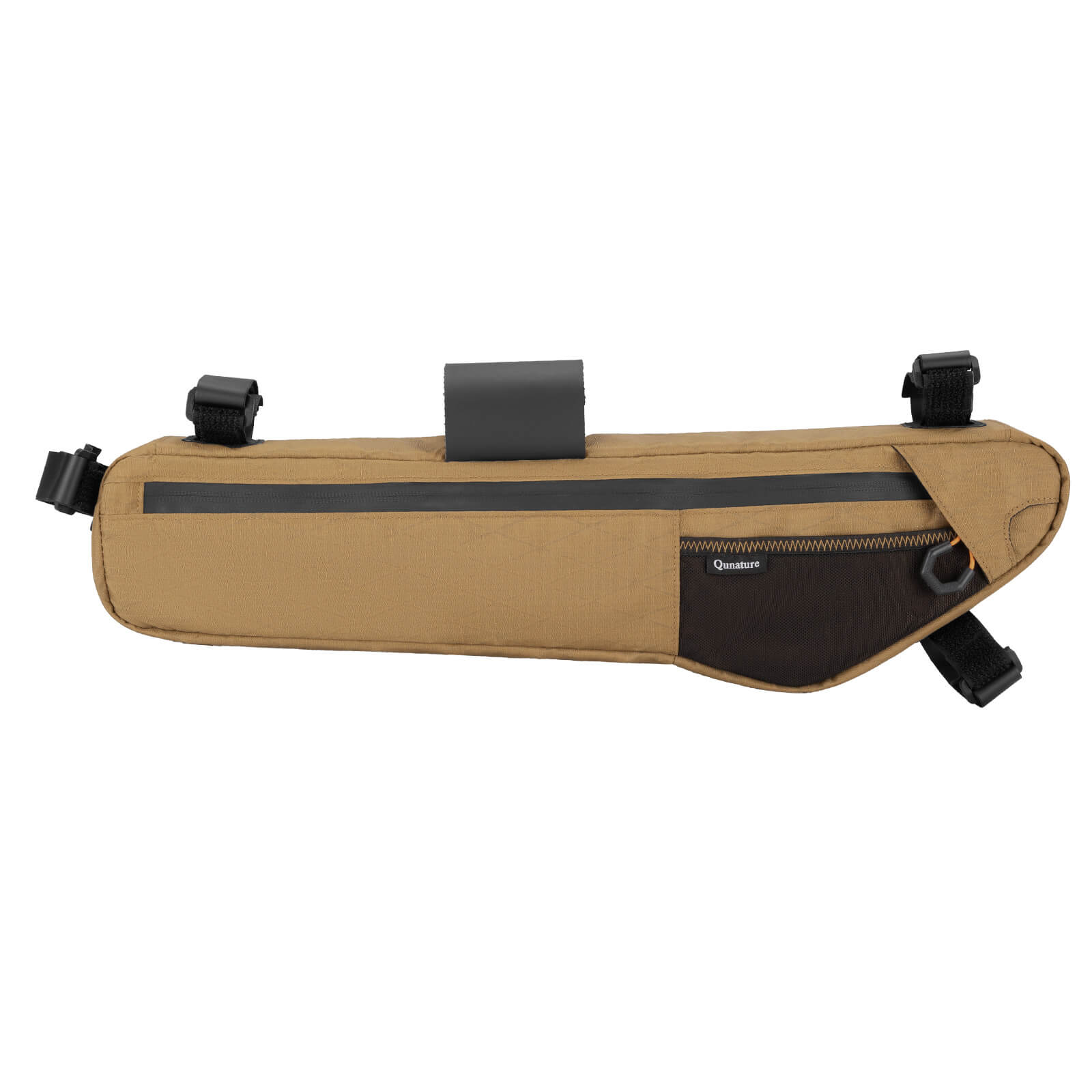 Qunature waterproof bike down tube frame bag for gravel and bikepacking, available in 3.5L, 4.2L, and 5L capacities.
#Color_Khaki