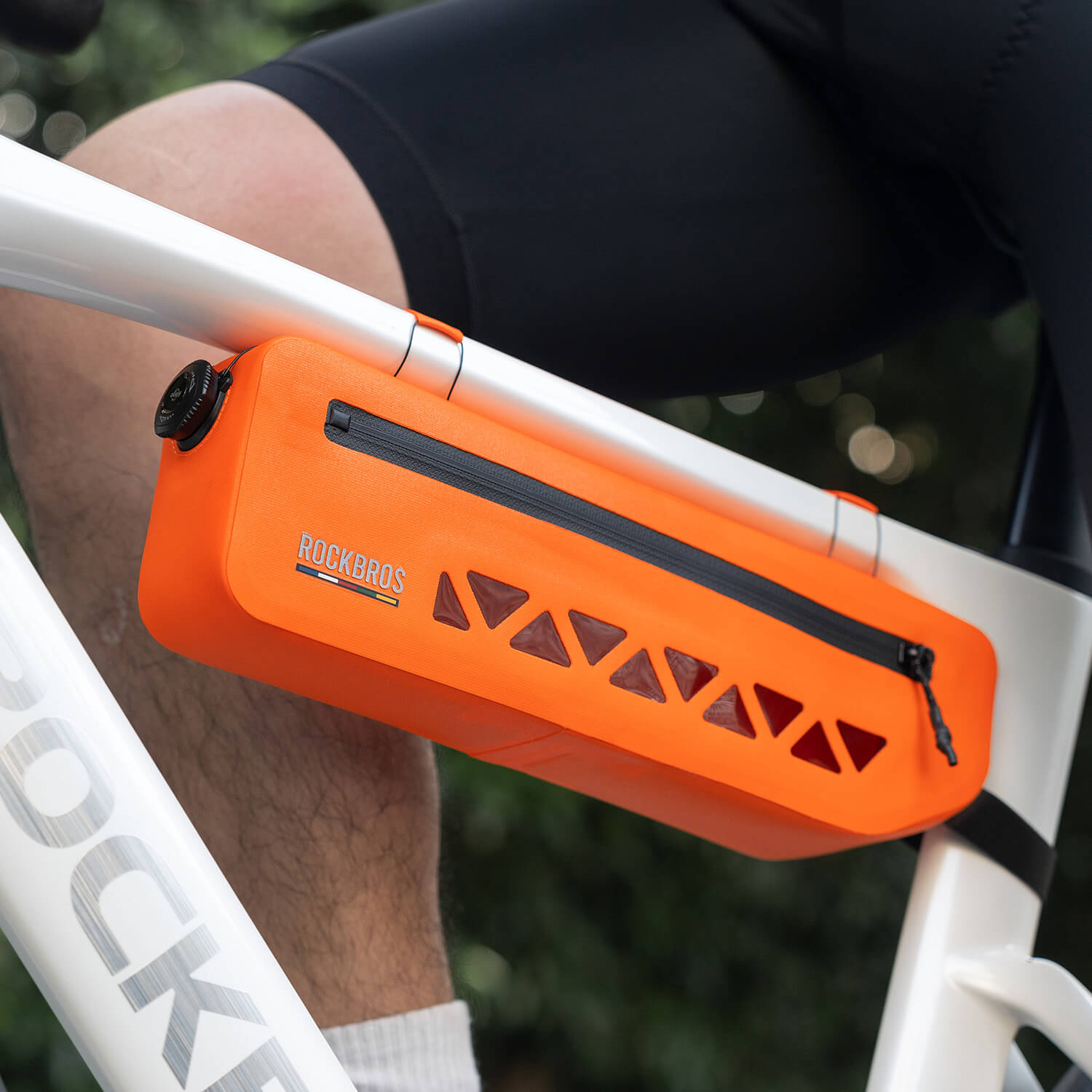 ROCKBROS Bike Frame Bag 100% Waterproof 1.7L Bicycle Storage Bag
#Color_Orange