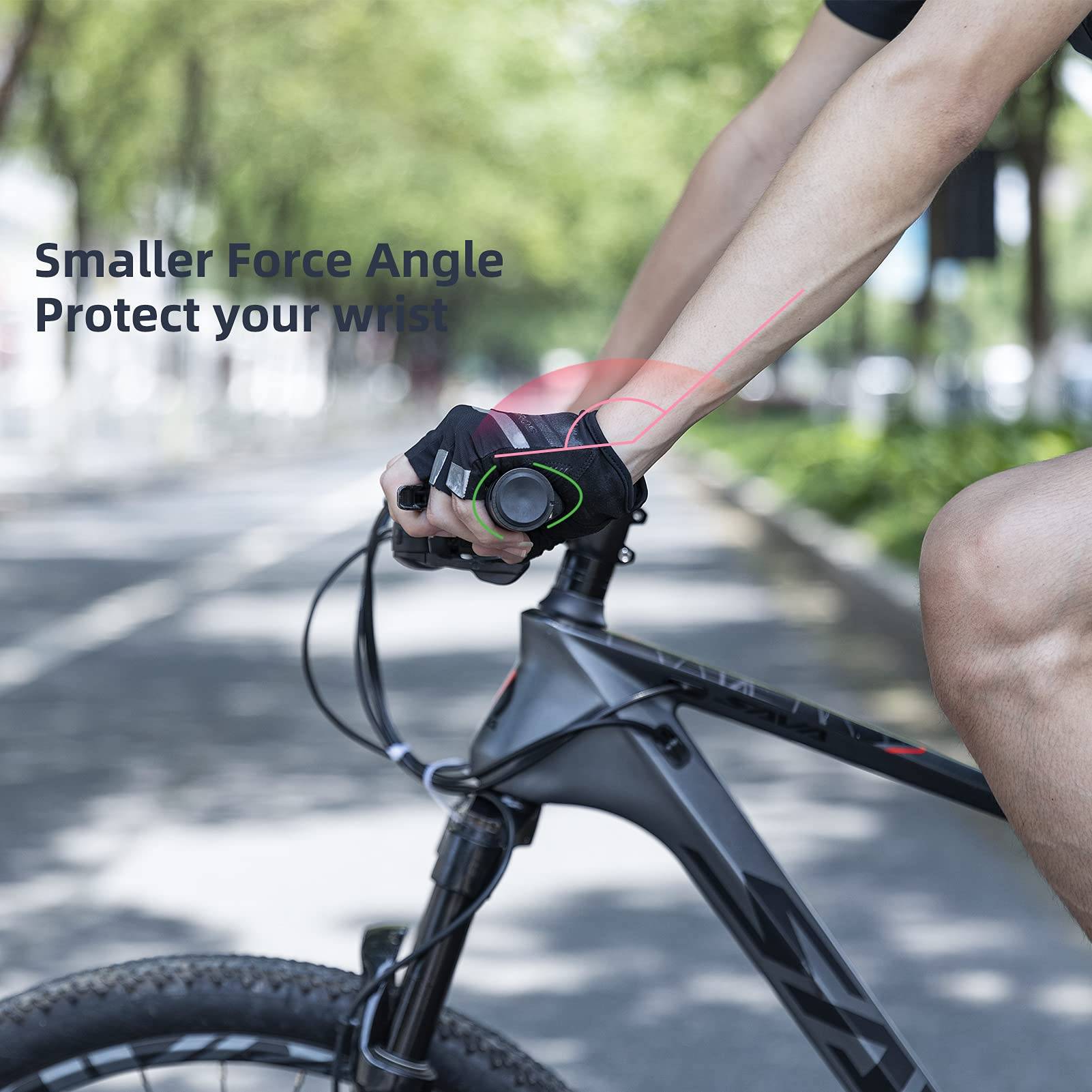 ROCKBROS bike handle grips with ergonomic design and lock-on clamps for MTB