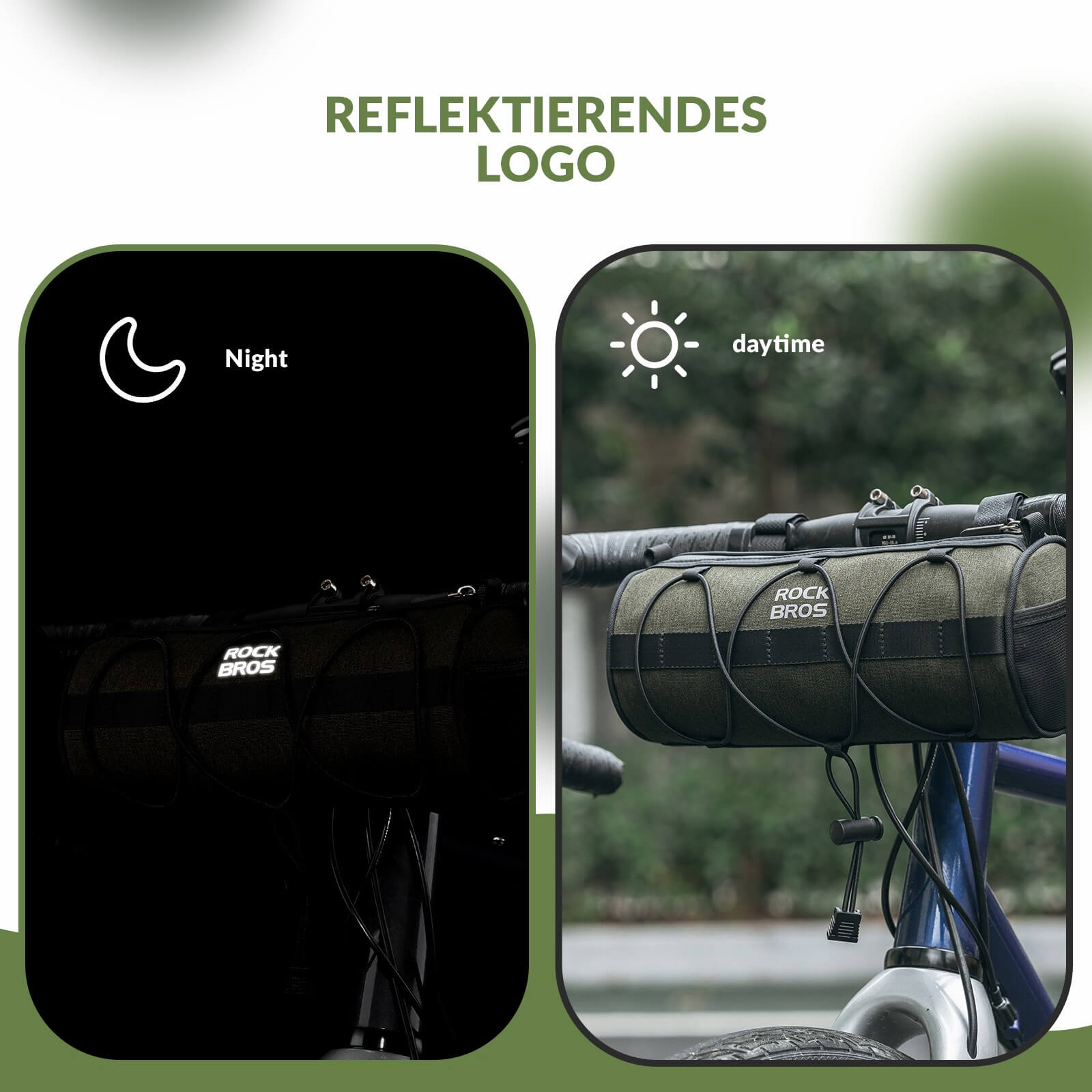 ROCKBROS bike handlebar bag showing compact 2L design for commuting, short trips, and gravel cycling.