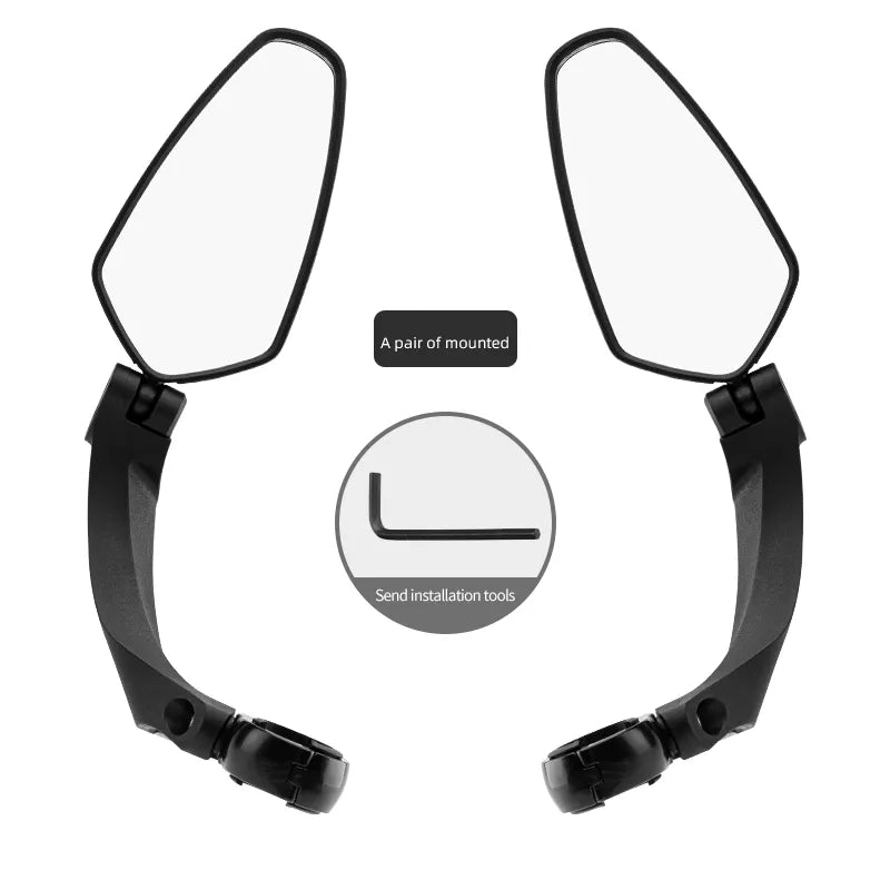 ROCKBROS adjustable bike handlebar rear view mirror with HD anti-glare lens and durable
#Style_Diamond