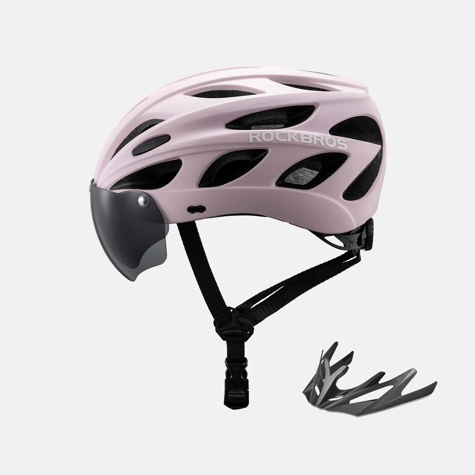 ROCKBROS bike helmet with adjustable sizes for men and women
#Color_Pink