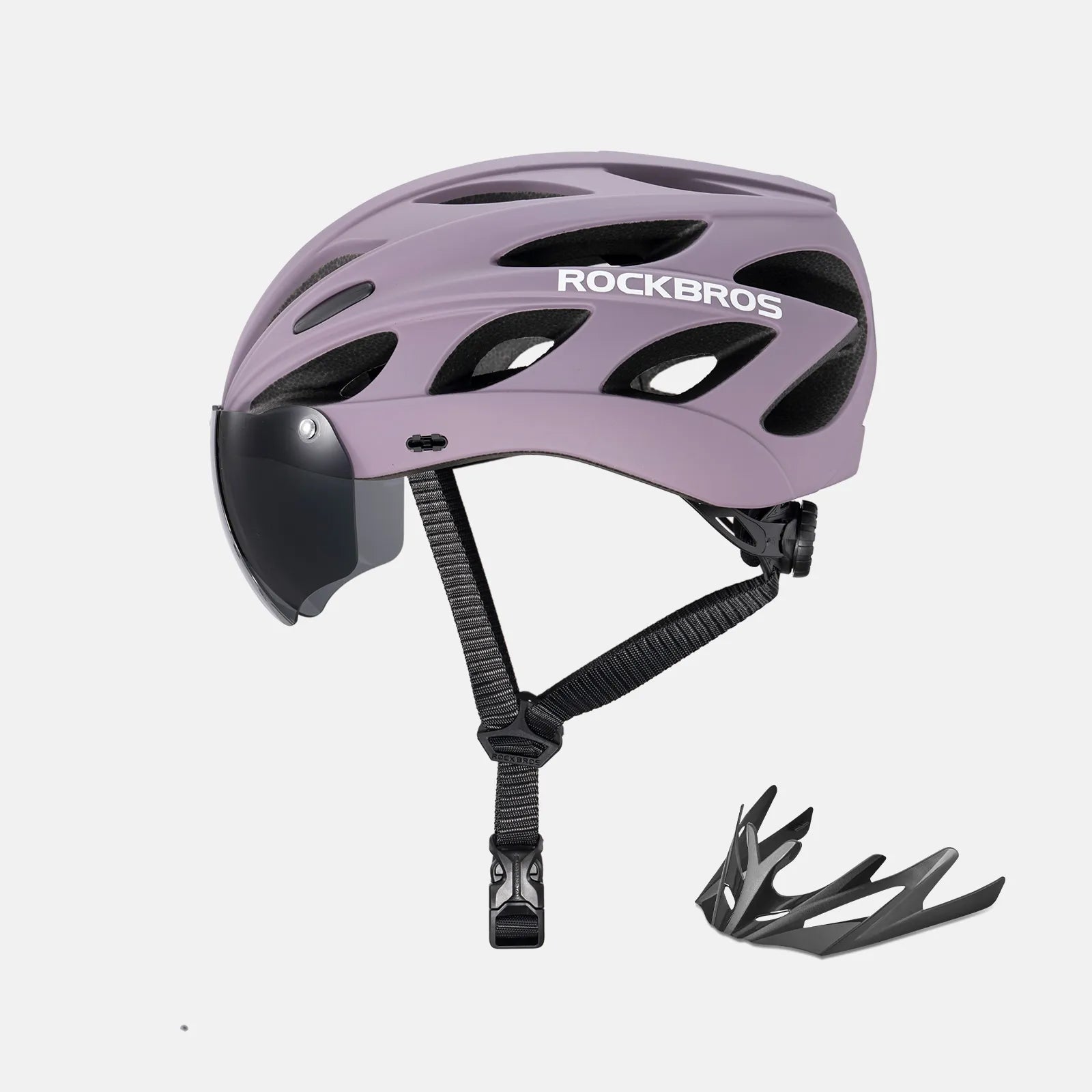 ROCKBROS bike helmet with adjustable sizes for men and women
#Color_Purple