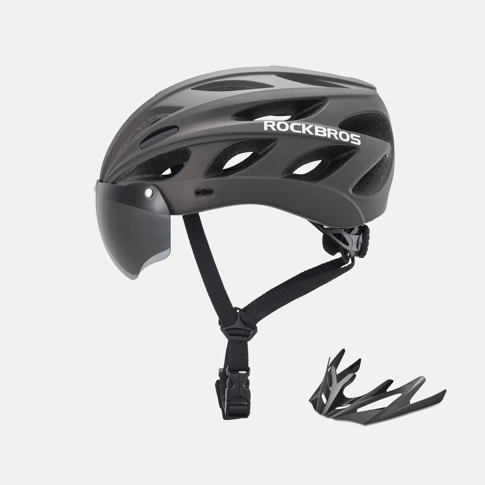 Cycling Helmet With Photochromic Visor, White