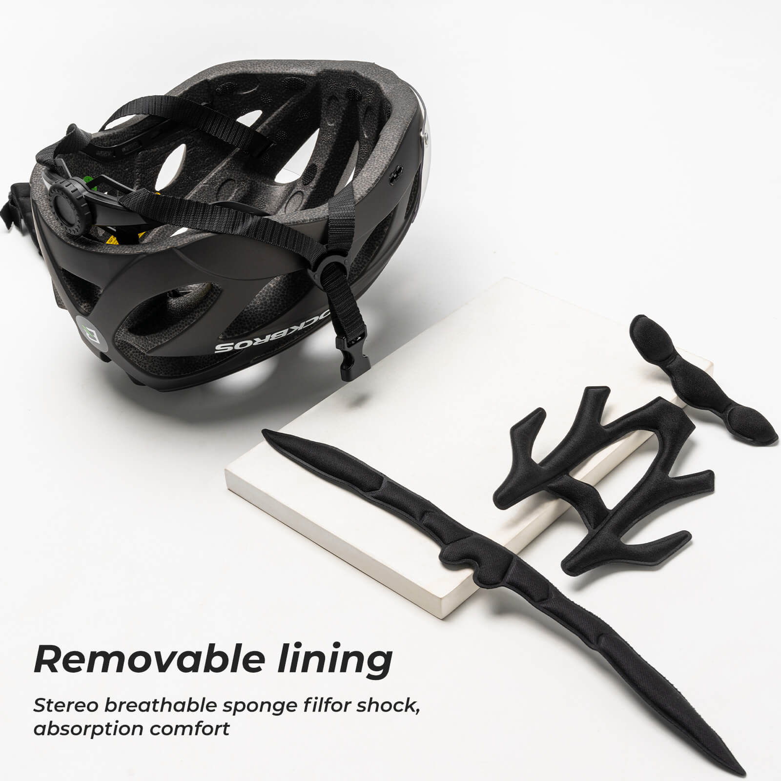 ROCKBROS bike helmet with adjustable sizes for men and women