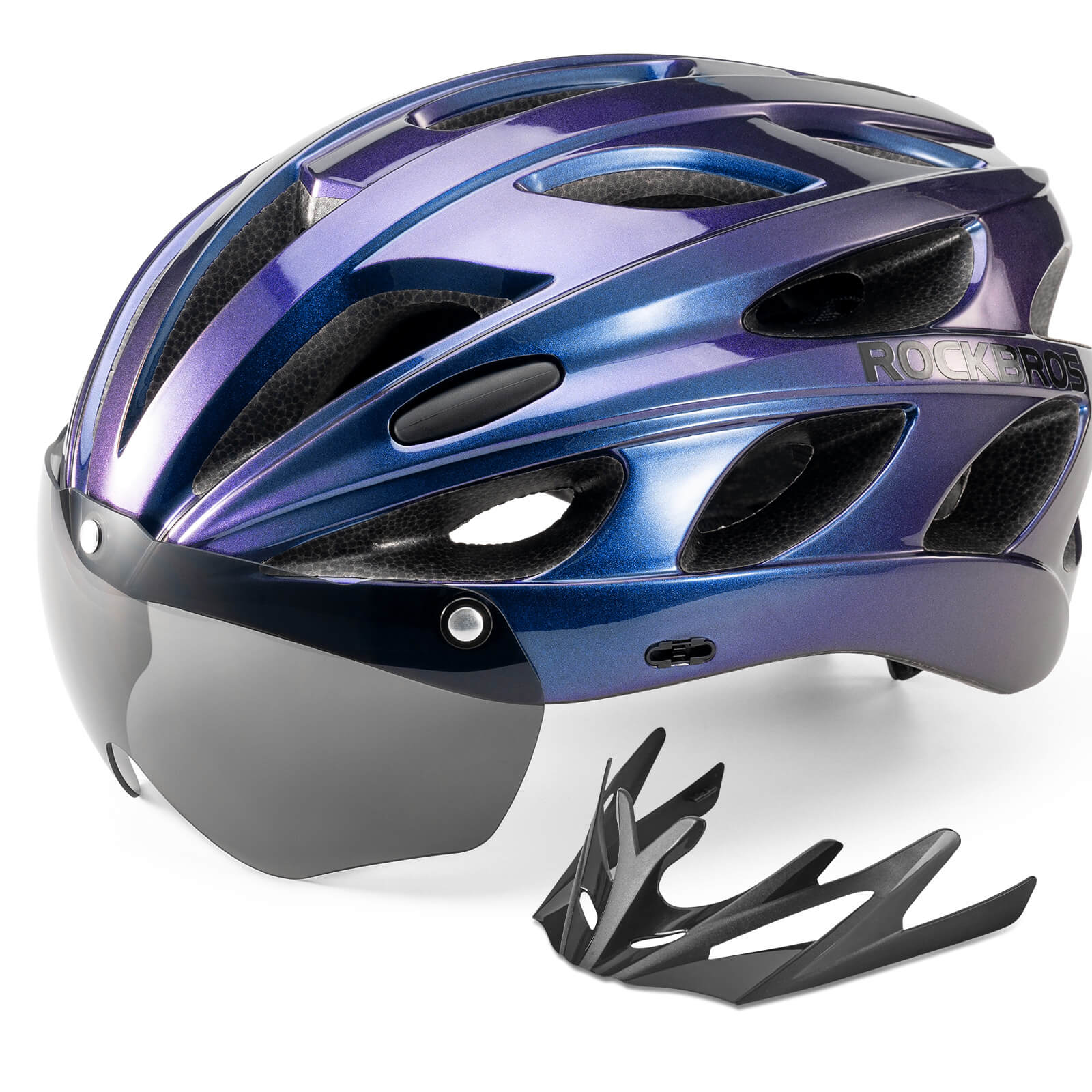 ROCKBROS bike helmet with adjustable sizes for men and women
#Color_Lilac