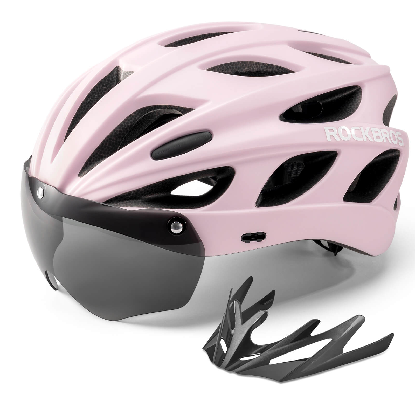 ROCKBROS bike helmet with adjustable sizes for men and women
#Color_Pink