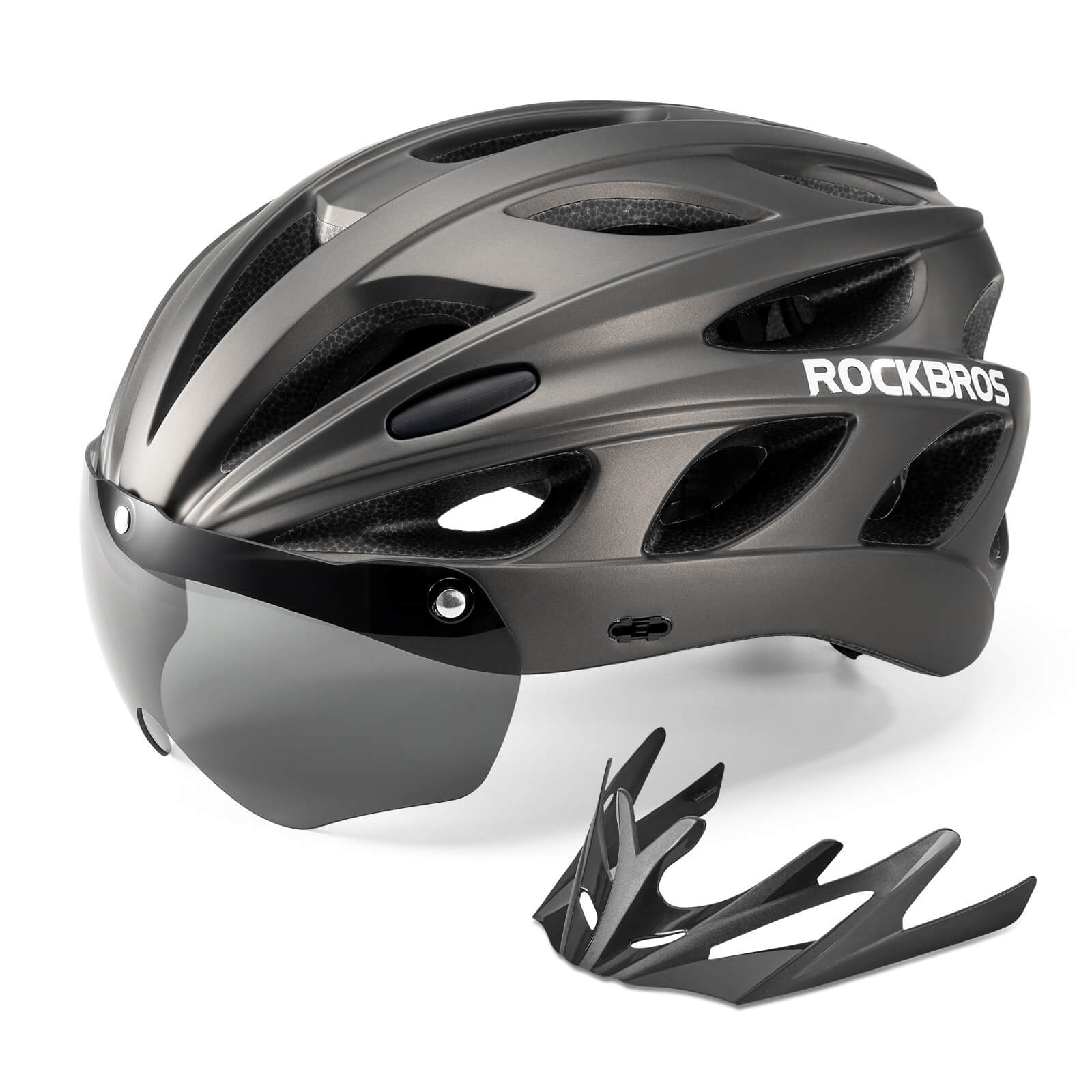 ROCKBROS bike helmet with adjustable sizes for men and women
#Color_Titanium