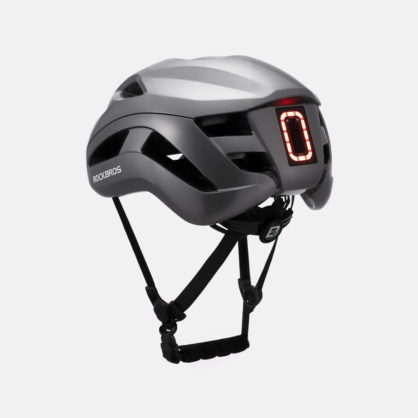 ROCKBROS bike helmet with LED front and rear lights for night cycling safety
#Color_Titanium