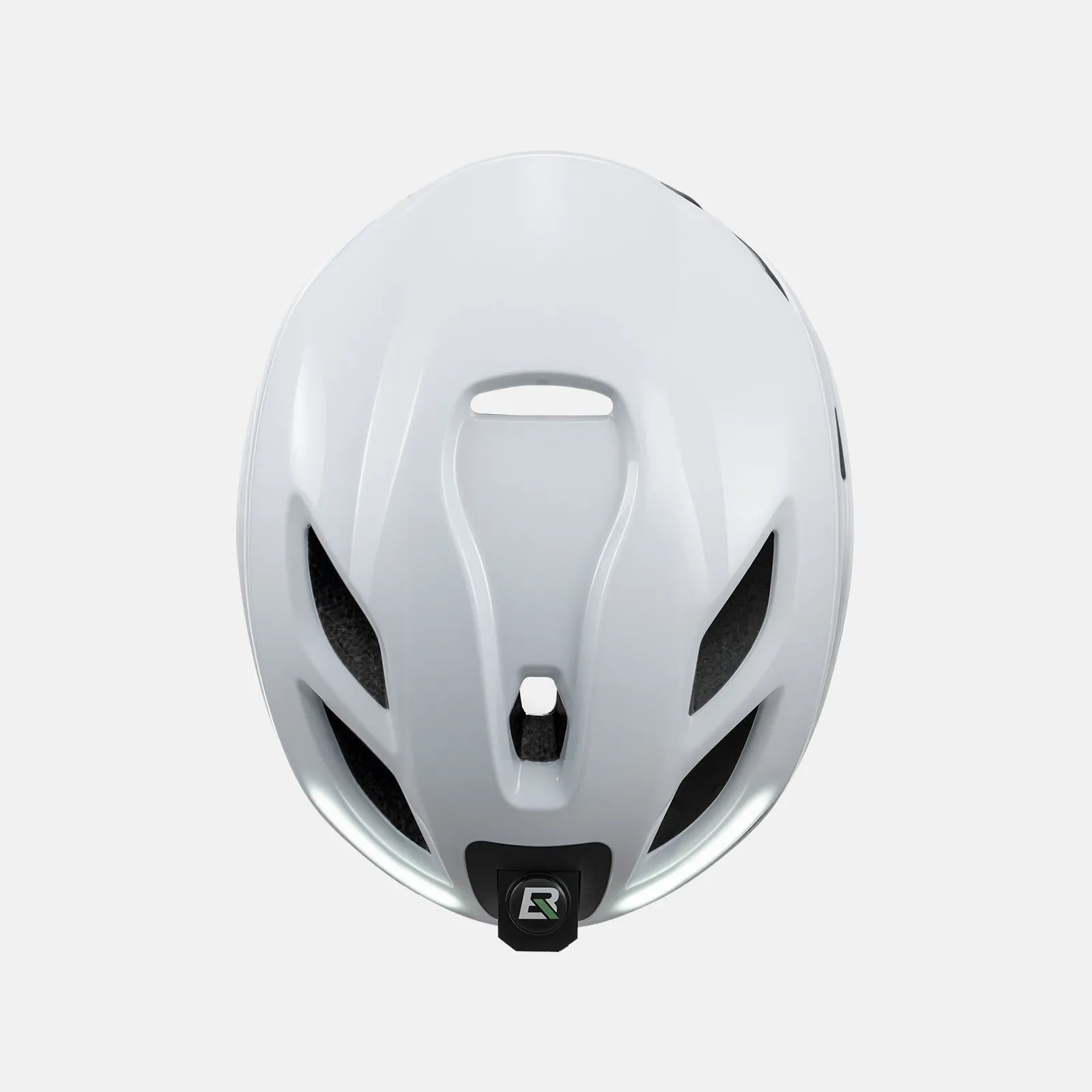 ROCKBROS bike helmet with LED front and rear lights for night cycling safety
#Color_White