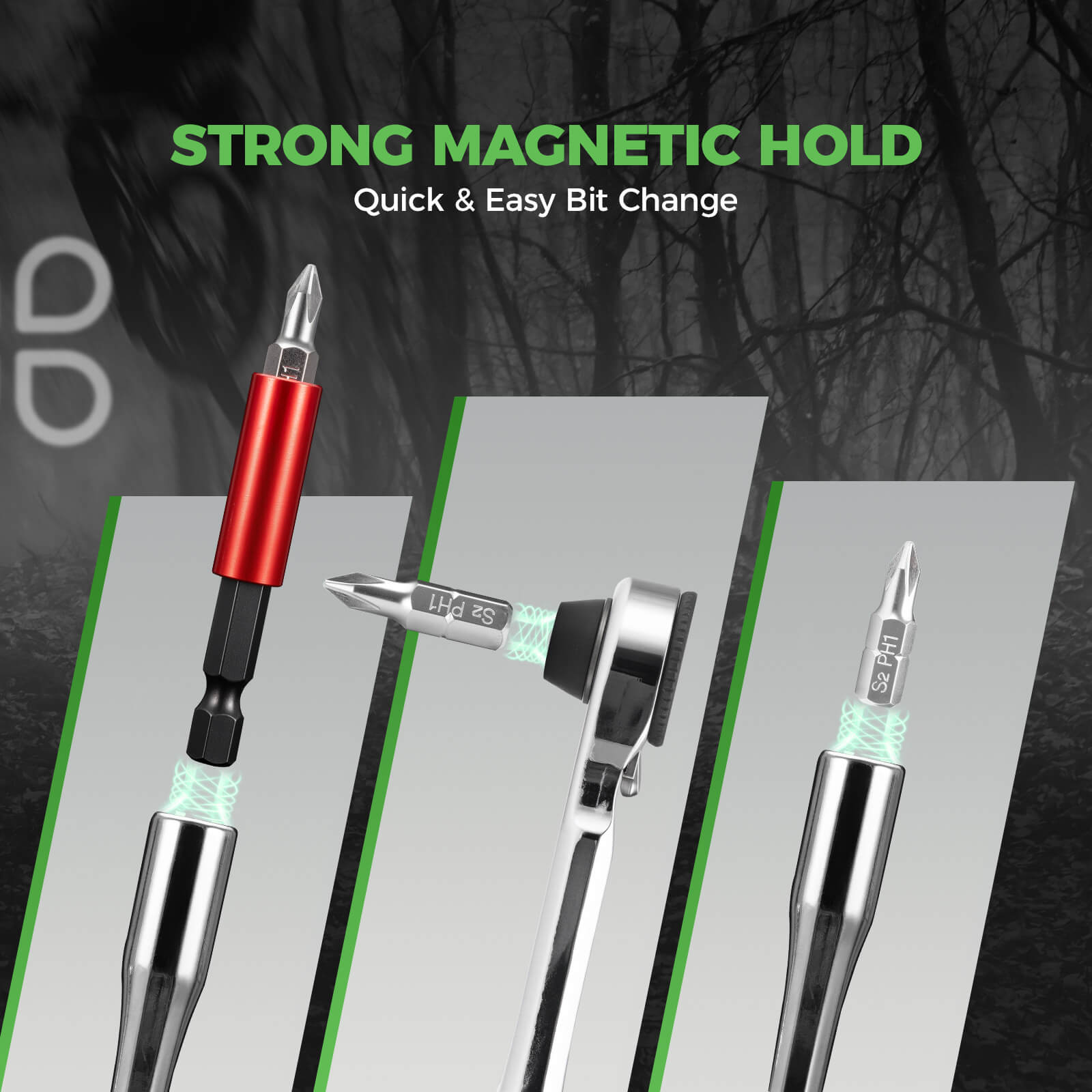 ROCKBROS bike mini ratchet tool set with aluminum handle and magnetic bit holder