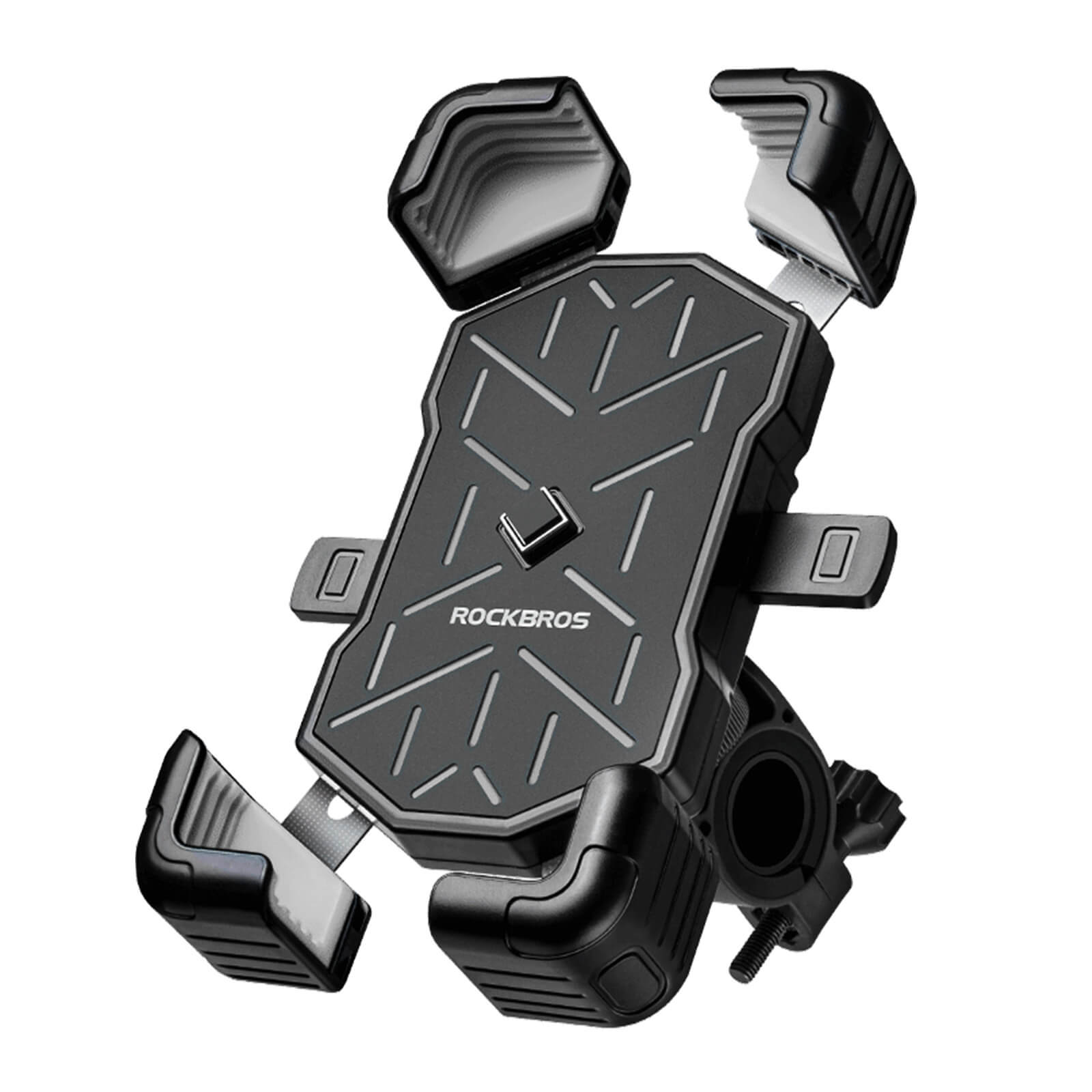 ROCKBROS Bike Phone Holder Mount Clamp – 360° Rotatable Motorcycle Phone Mount
#Color_Black Gray
