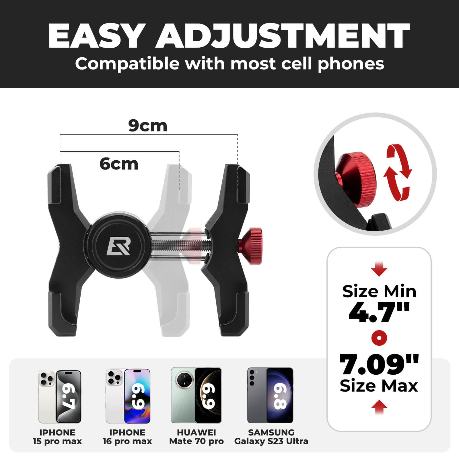 ROCKBROS aluminum bike phone holders collection, clamp, headset cap, and stem mounts for secure cycling