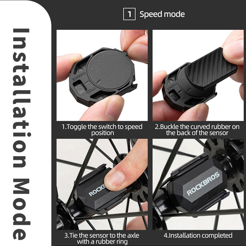 ROCKBROS 2-in-1 speed and cadence sensor with Bluetooth and ANT+ compatibility