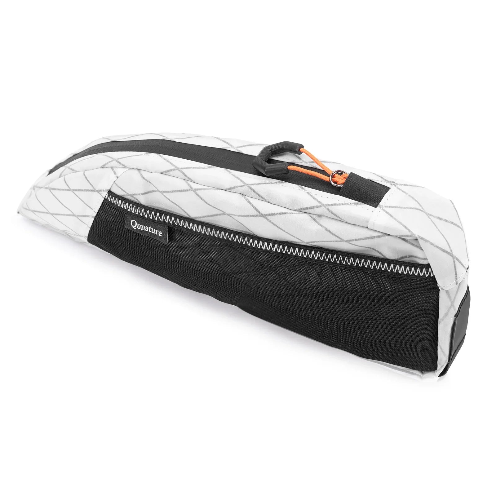 Qunature 1L Aerodynamic Top Tube Bag: Water-Resistant Bike Bag with Side Mesh Pocket and Dual Mounting Options
#Color_White