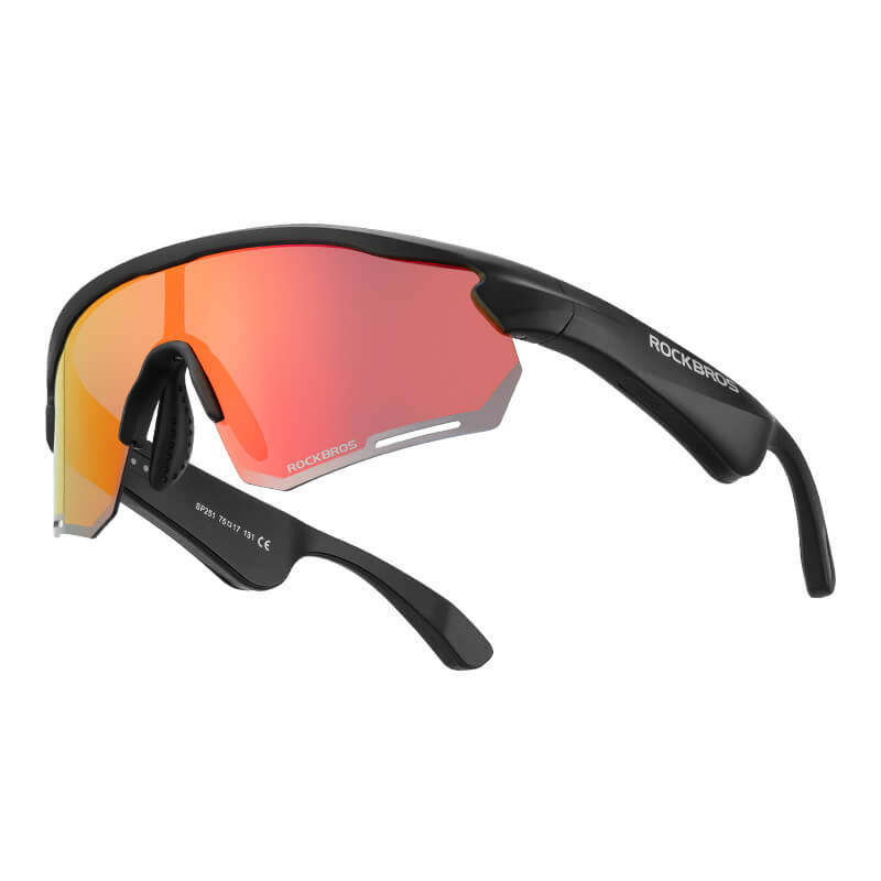 ROCKBROS Bluetooth Cycling Sunglasses – Polarized Smart Glasses with Hands-Free Calls
#Color_Red