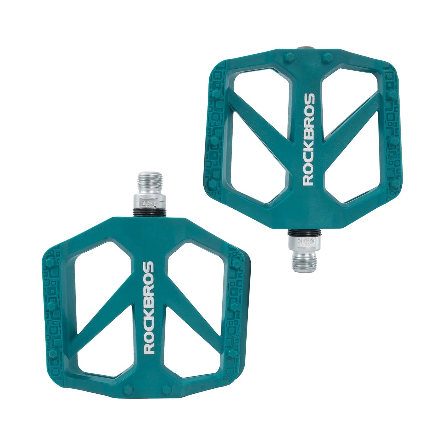 rockbros wide platform nylon bike pedals anti-slip sealed bearing durable for road mtb and commuting
#Color_Blue