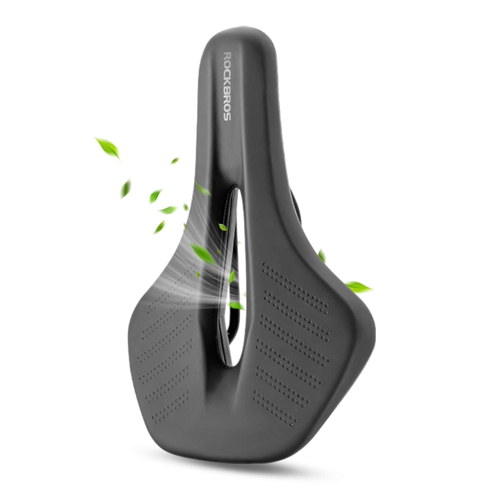 ROCKBROS breathable ergonomic bike seat with hollow center for pressure relief and airflow