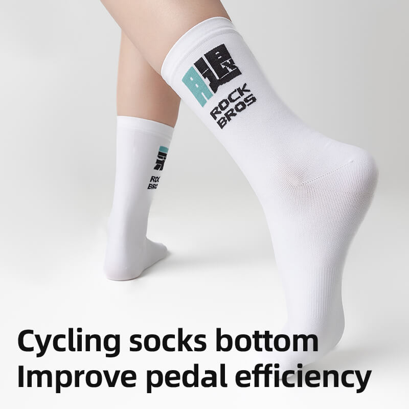 ROCKBROS breathable moisture-wicking mid-crew athletic socks for cycling and sports