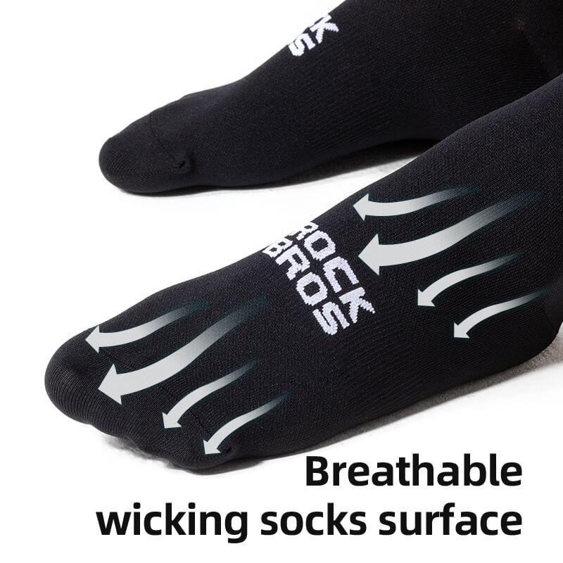 ROCKBROS breathable moisture-wicking mid-crew athletic socks for cycling and sports
