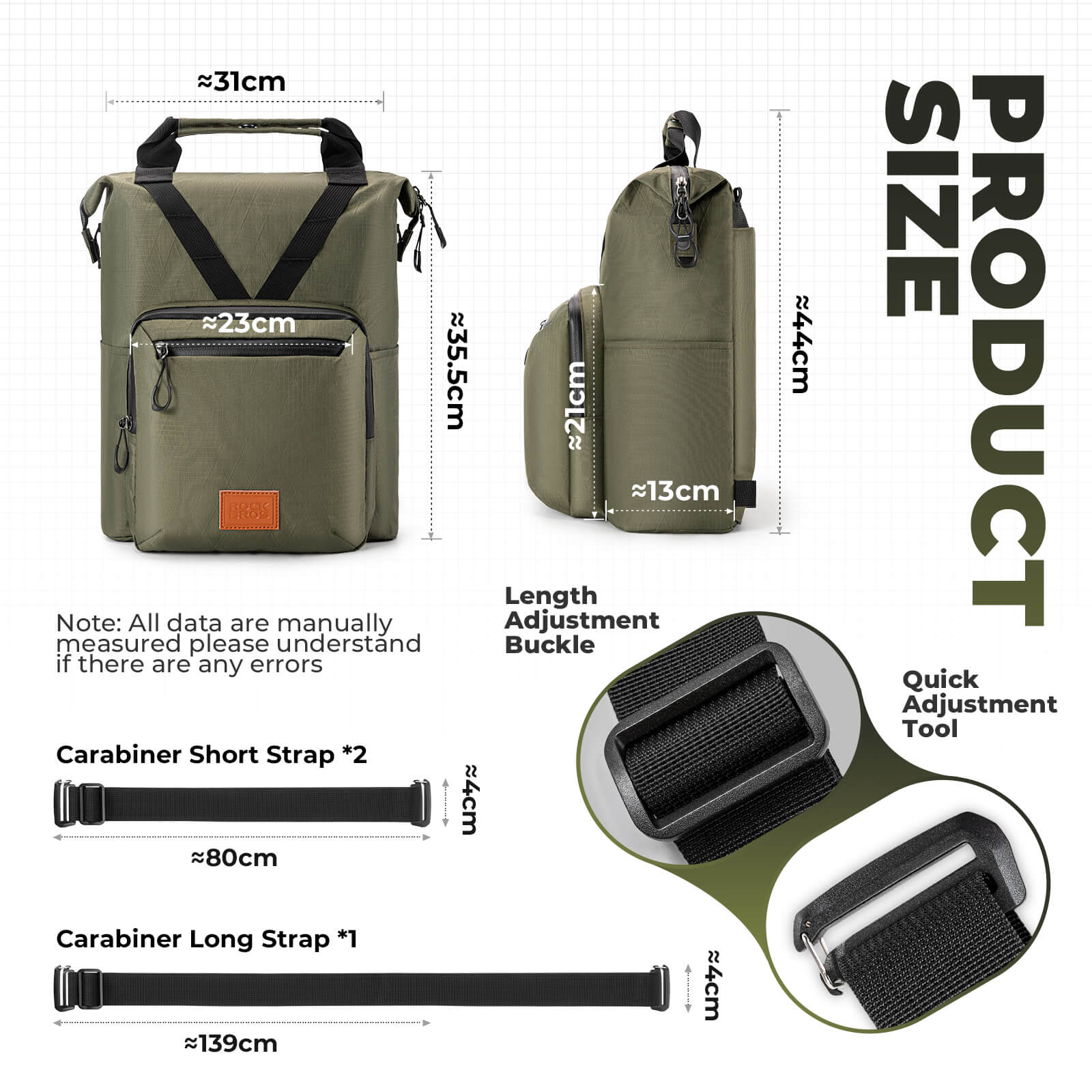 ROCKBROS Brompton Folding Bike Handlebar Bag Backpack