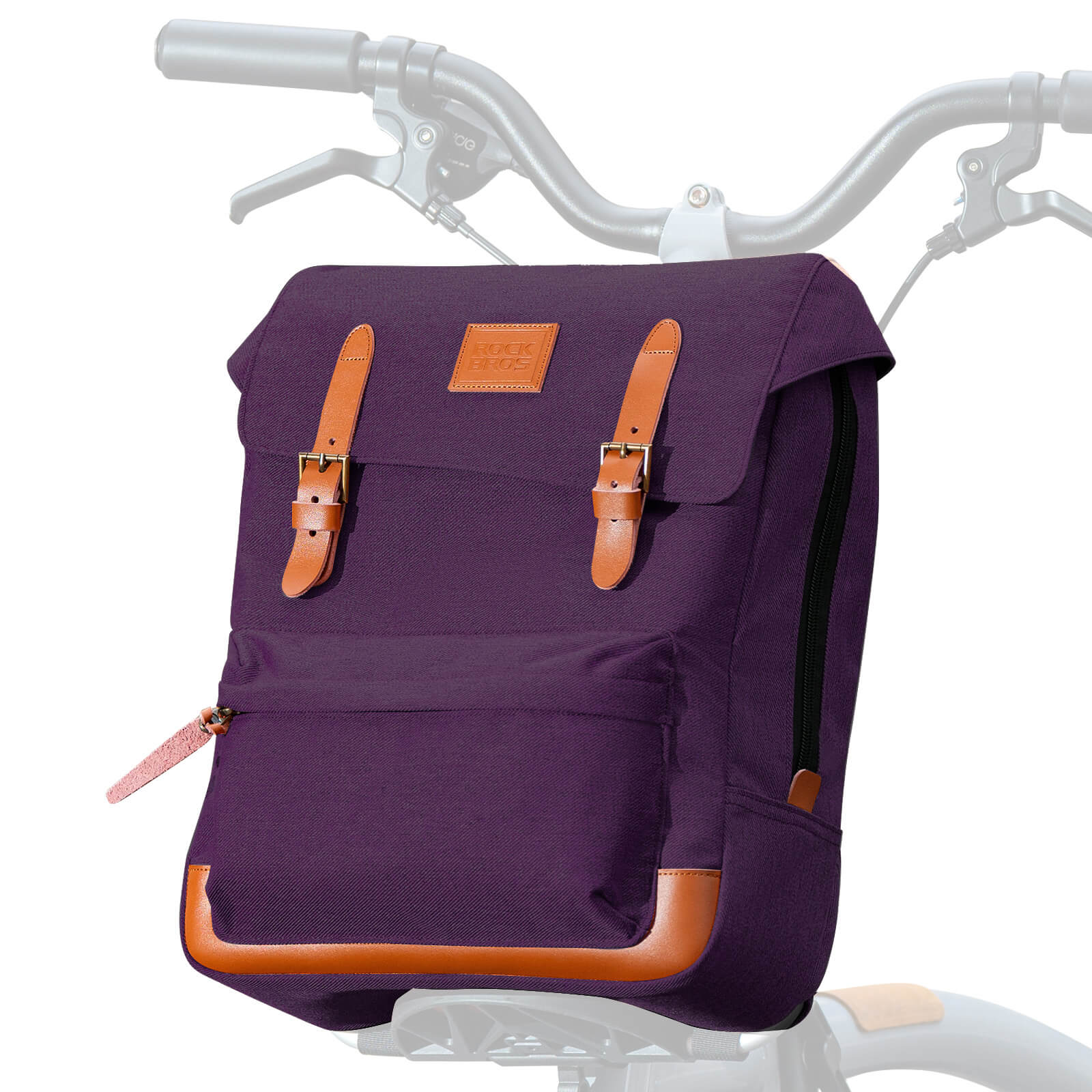 ROCKBROS Brompton folding bike handlebar bag backpack 8.3L for cycling storage
#Color_Purple