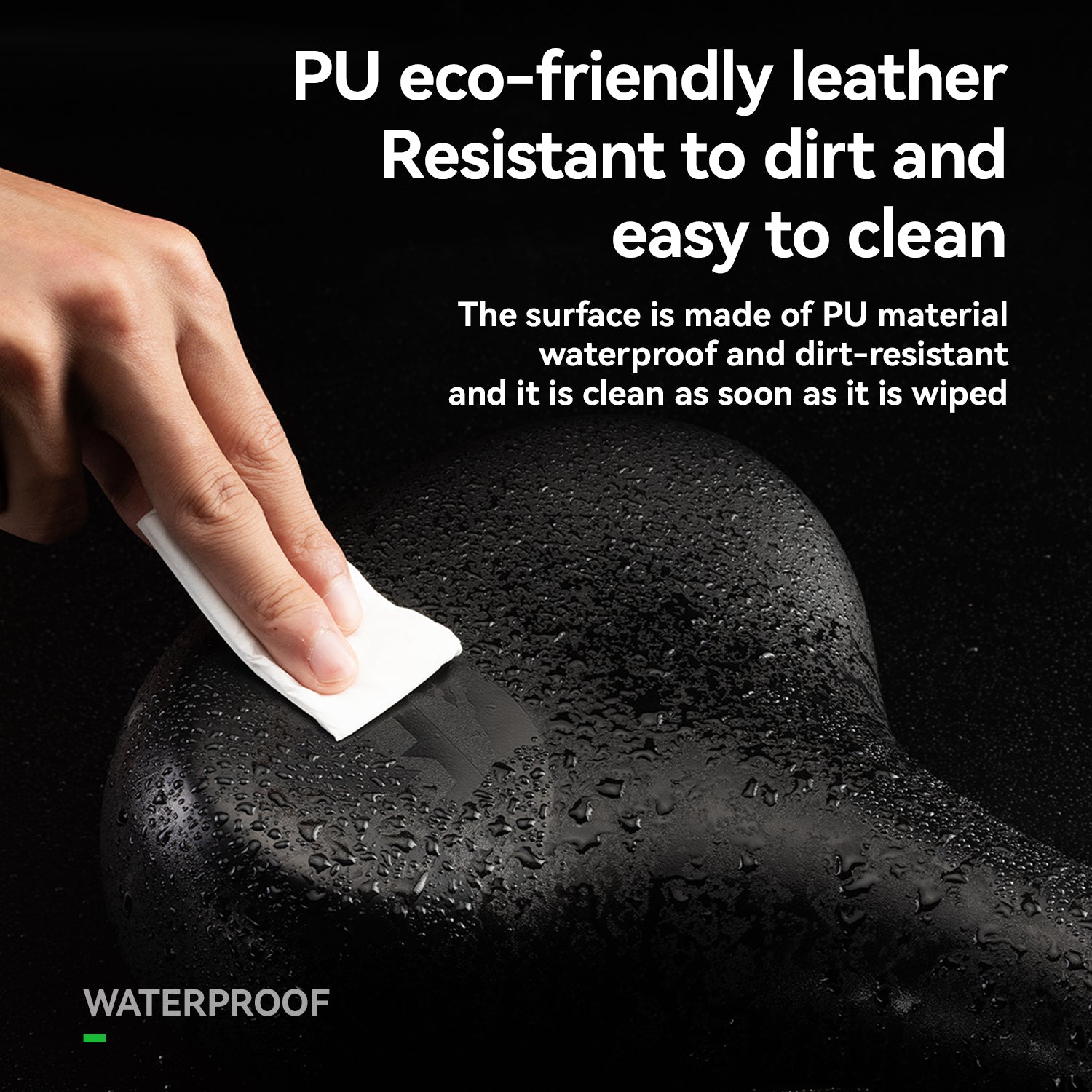 ROCKBROS comfort bike saddle seat with PU leather surface, shock-absorbing design, and ergonomic shape for daily commuting