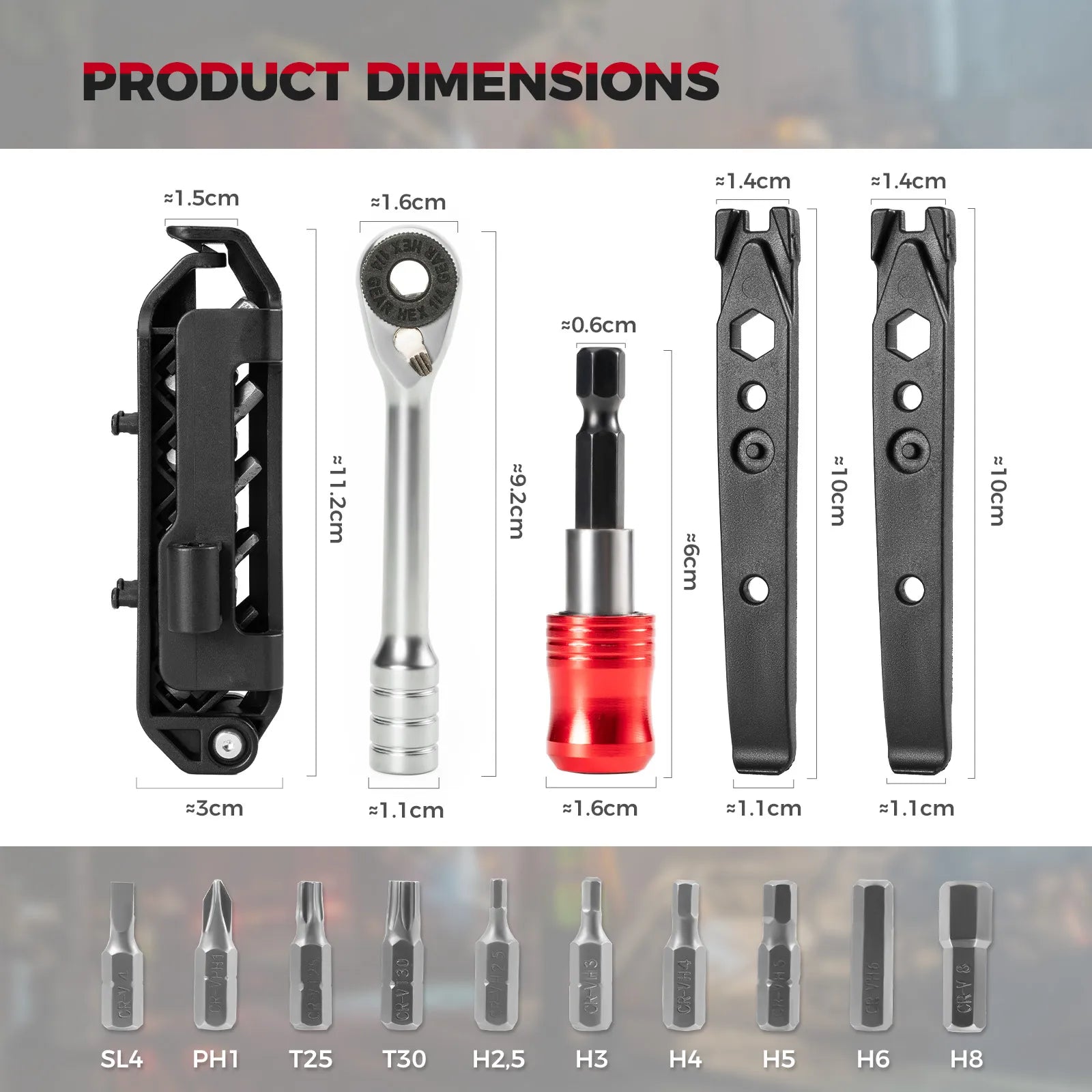 ROCKBROS compact folding ratchet tool kit for everyday bike repairs