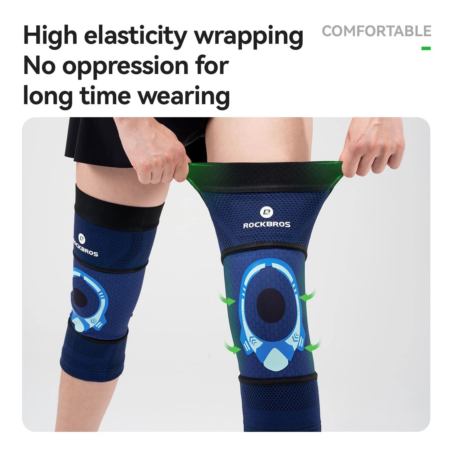 rockbros compression sun protection leg sleeves breathable uv protection anti-slip for cycling running