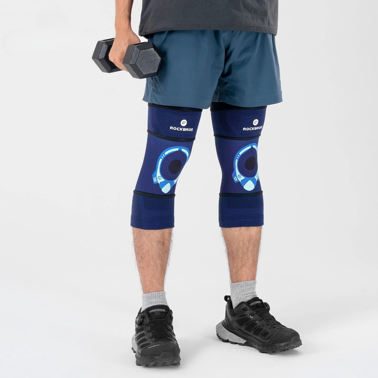 rockbros compression sun protection leg sleeves breathable uv protection anti-slip for cycling running