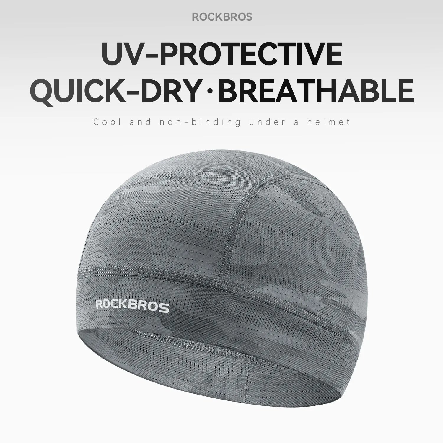 ROCKBROS Cooling Cycling Cap with UPF 50+ Sun Protection for Under Helmet and Outdoor Sports
#Color_Gray