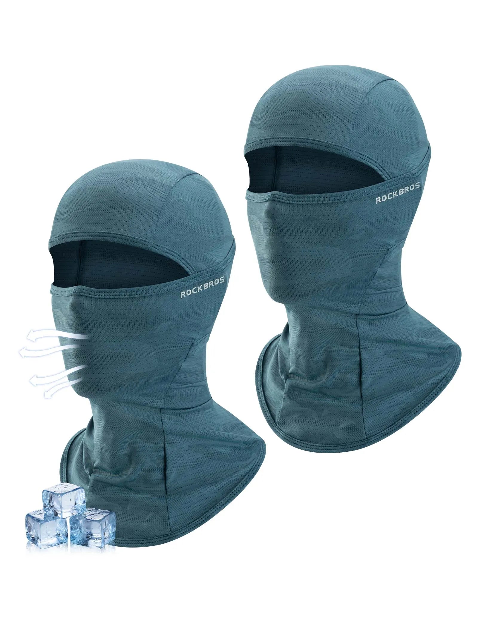 ROCKBROS cooling ice silk balaclava breathable UV protection face cover for cycling and outdoor riding
#Color_Dark Green