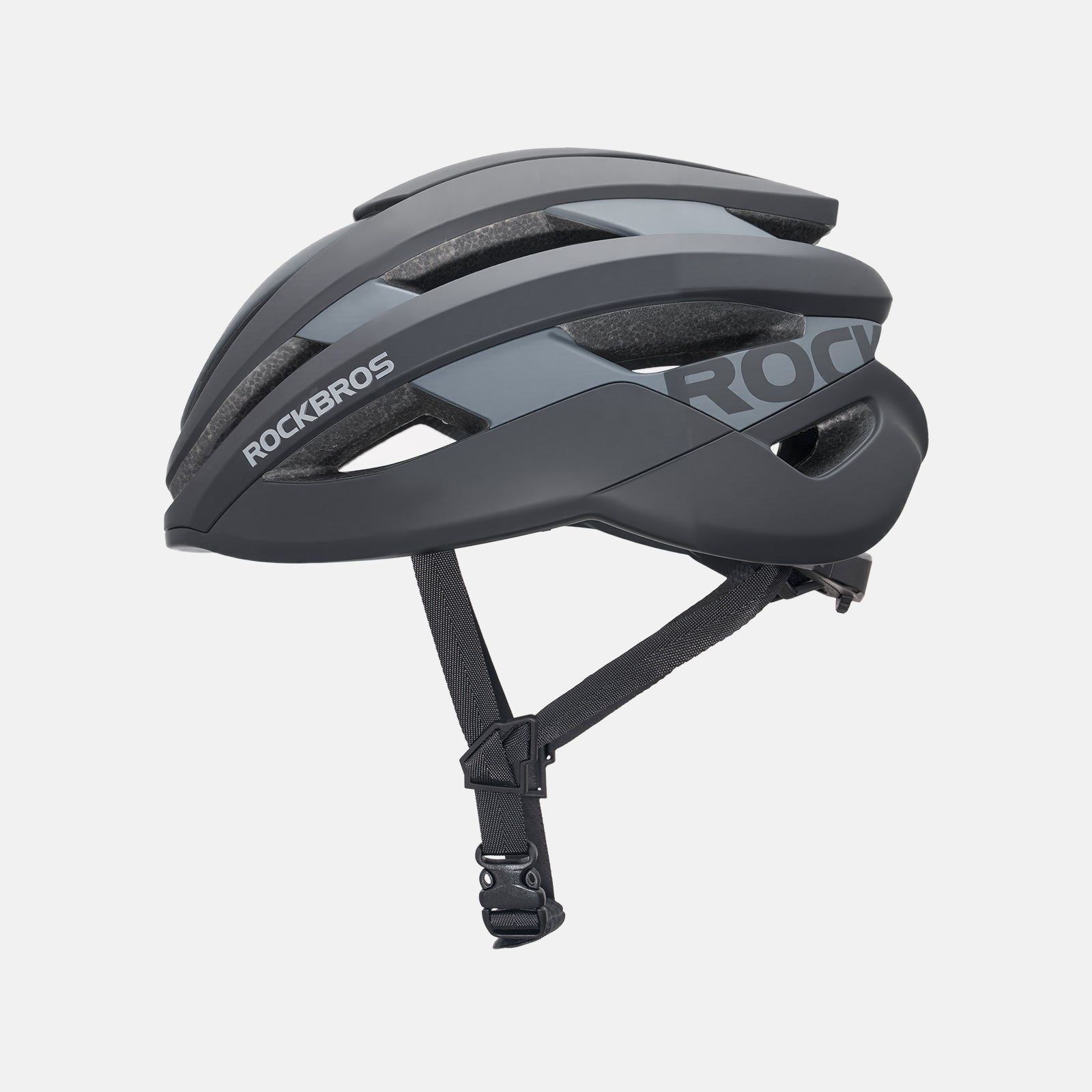 ROCKBROS cycling helmet with CPSC certification, ionic antibacterial liner, PC+EPS in-mold construction
#Color_Black