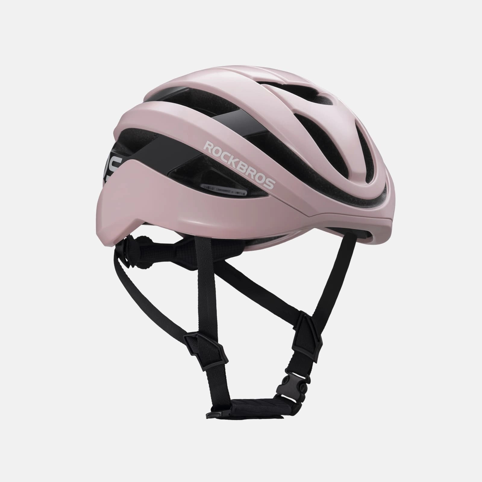 ROCKBROS cycling helmet with CPSC certification, ionic antibacterial liner, PC+EPS in-mold construction
#Color_Glossy Pink
