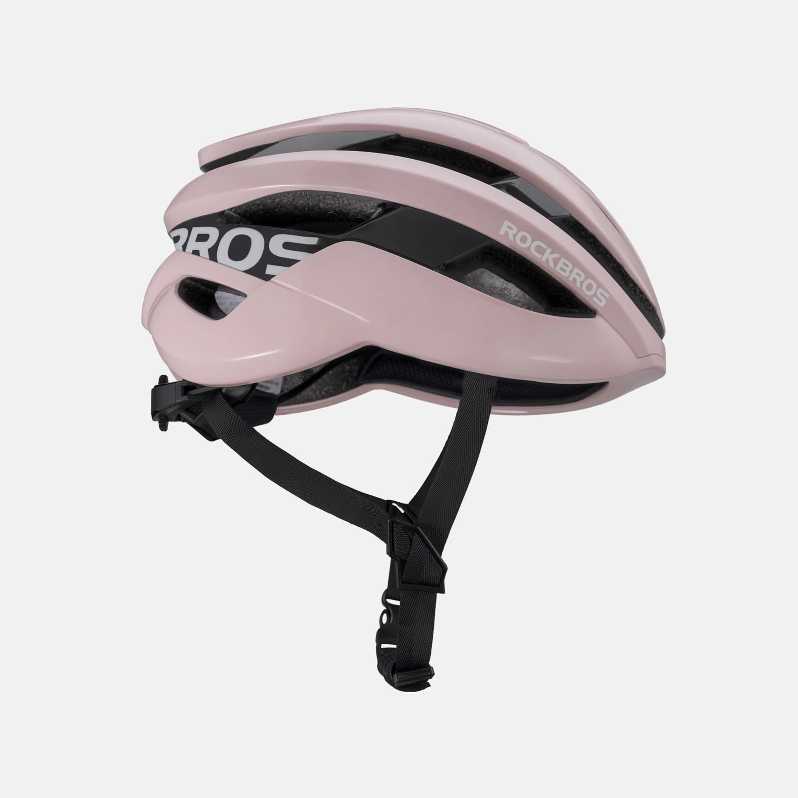 ROCKBROS cycling helmet with CPSC certification, ionic antibacterial liner, PC+EPS in-mold construction
#Color_Glossy Pink