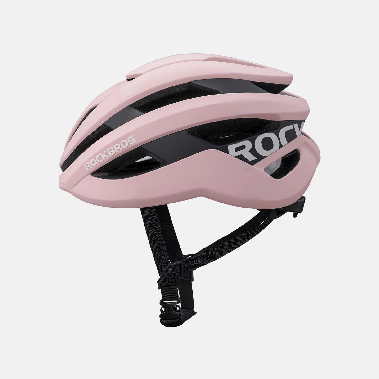 ROCKBROS cycling helmet with CPSC certification, ionic antibacterial liner, PC+EPS in-mold construction
#Color_Matte Pink
