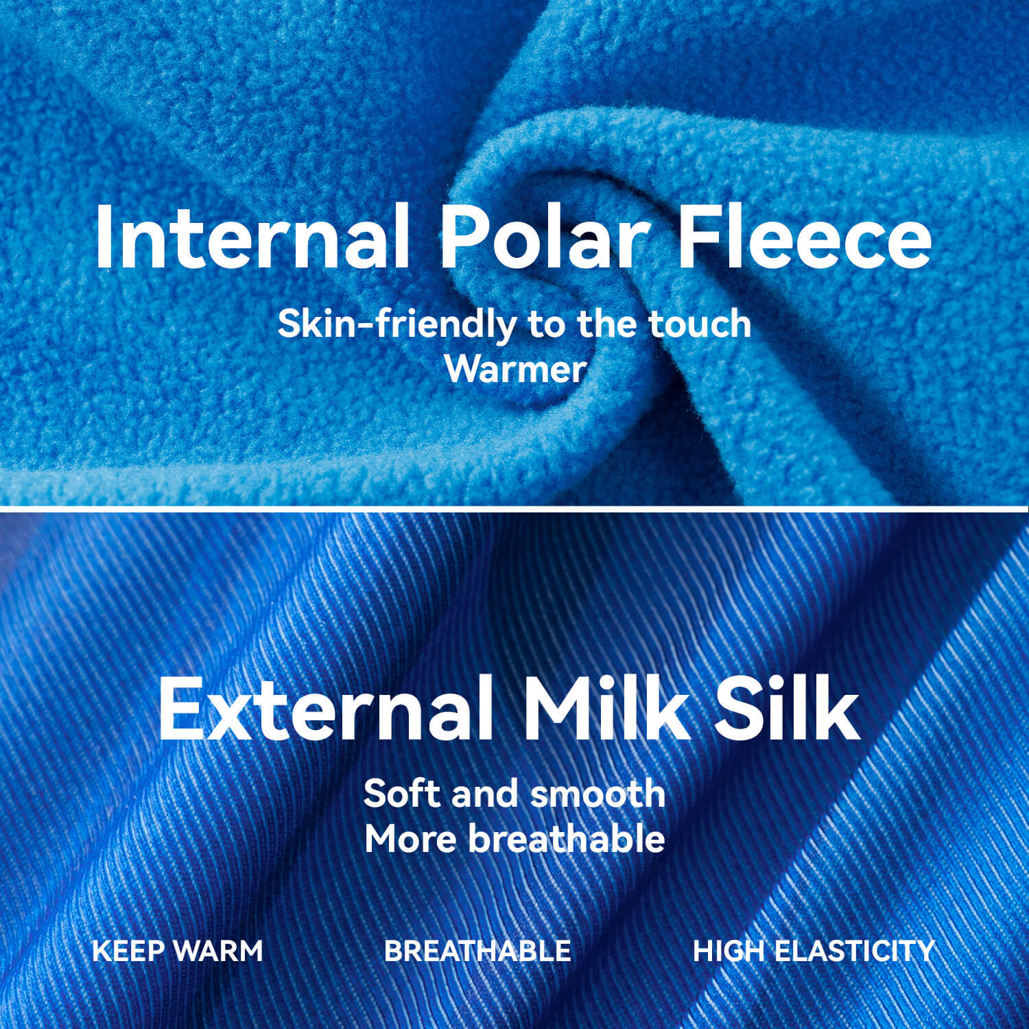 Close-up of fleece fabric detail on ROCKBROS reversible thermal cycling beanie.