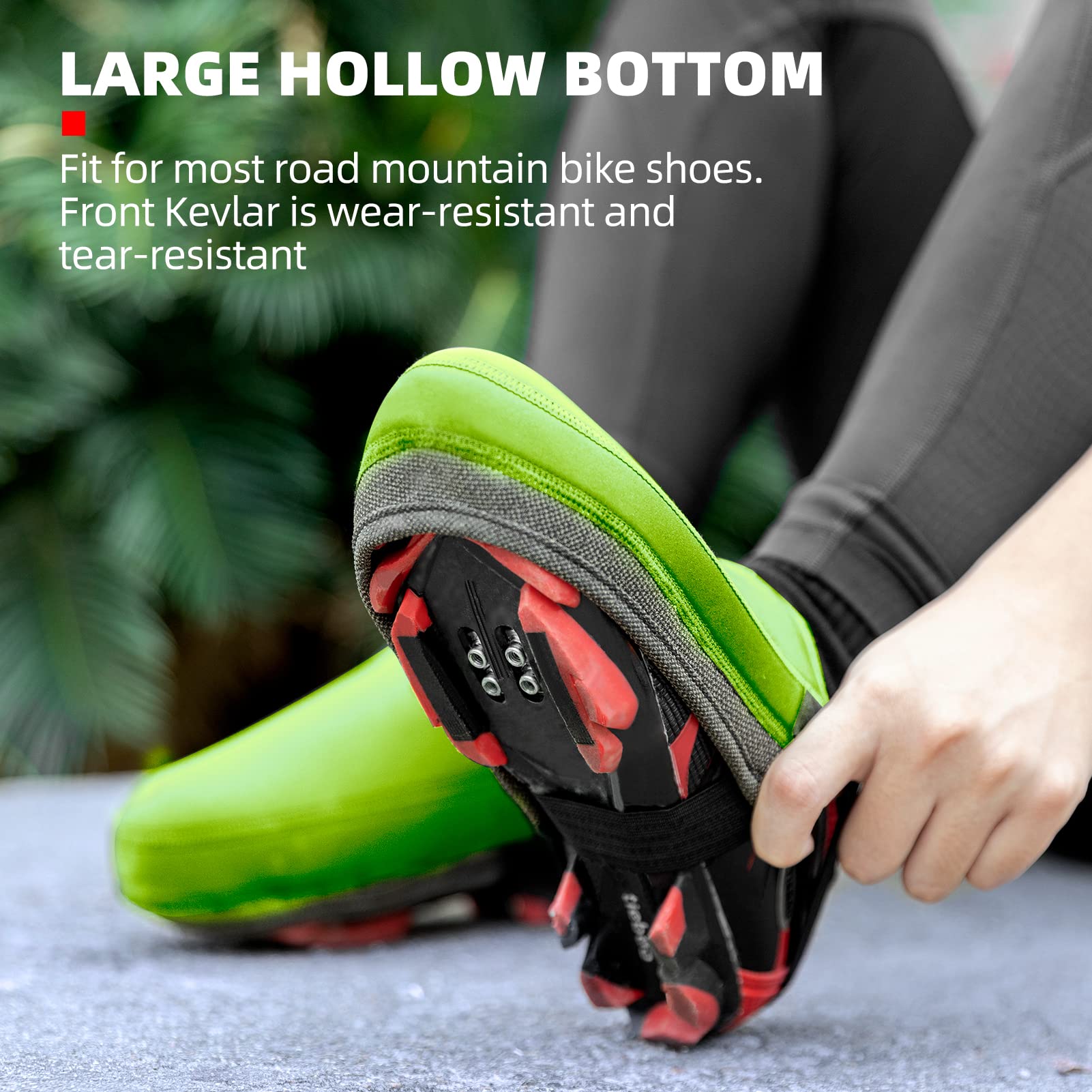 ROCKBROS cycling shoe toe covers for wind and rain protection
#Color_Green