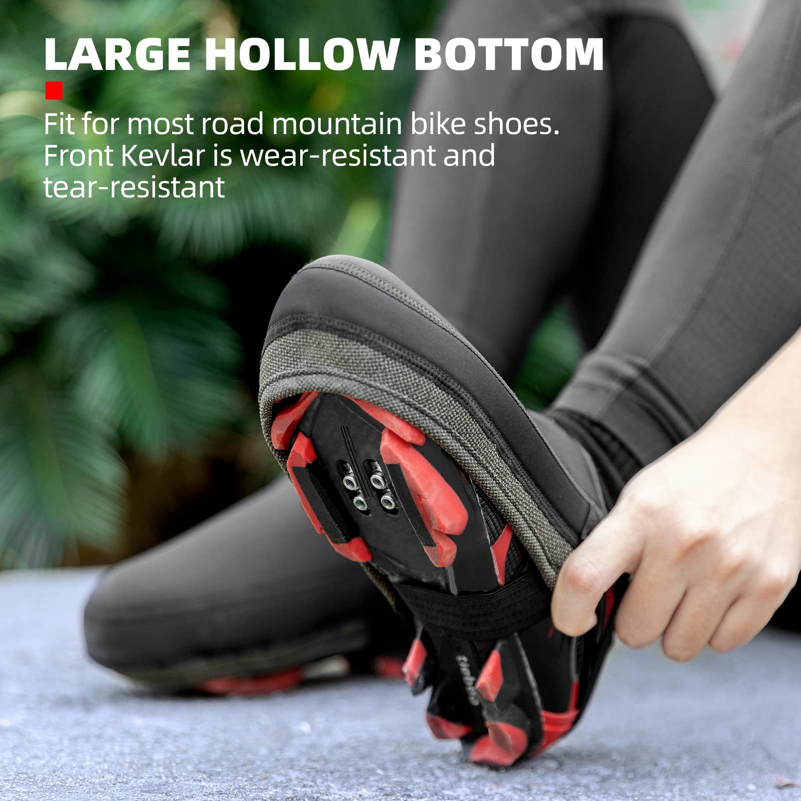 ROCKBROS cycling shoe toe covers for wind and rain protection
#Color_Black