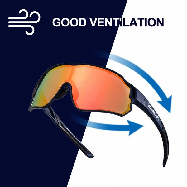 ROCKBROS cycling sunglasses polarized with UV protection for outdoor riding