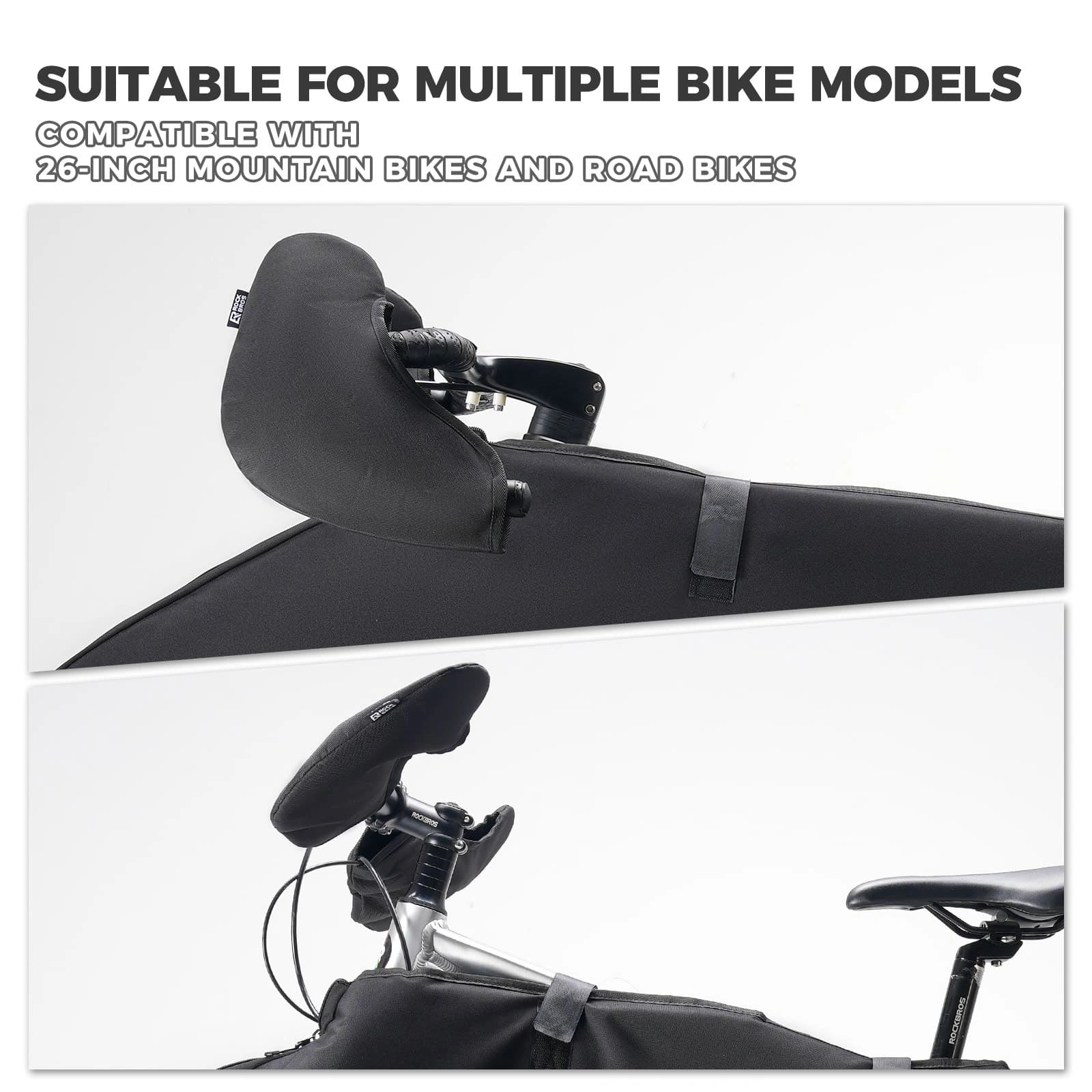 rockbros d96 bike handlebar protection sleeve epe padded scratch resistant for bike transport storage and travel