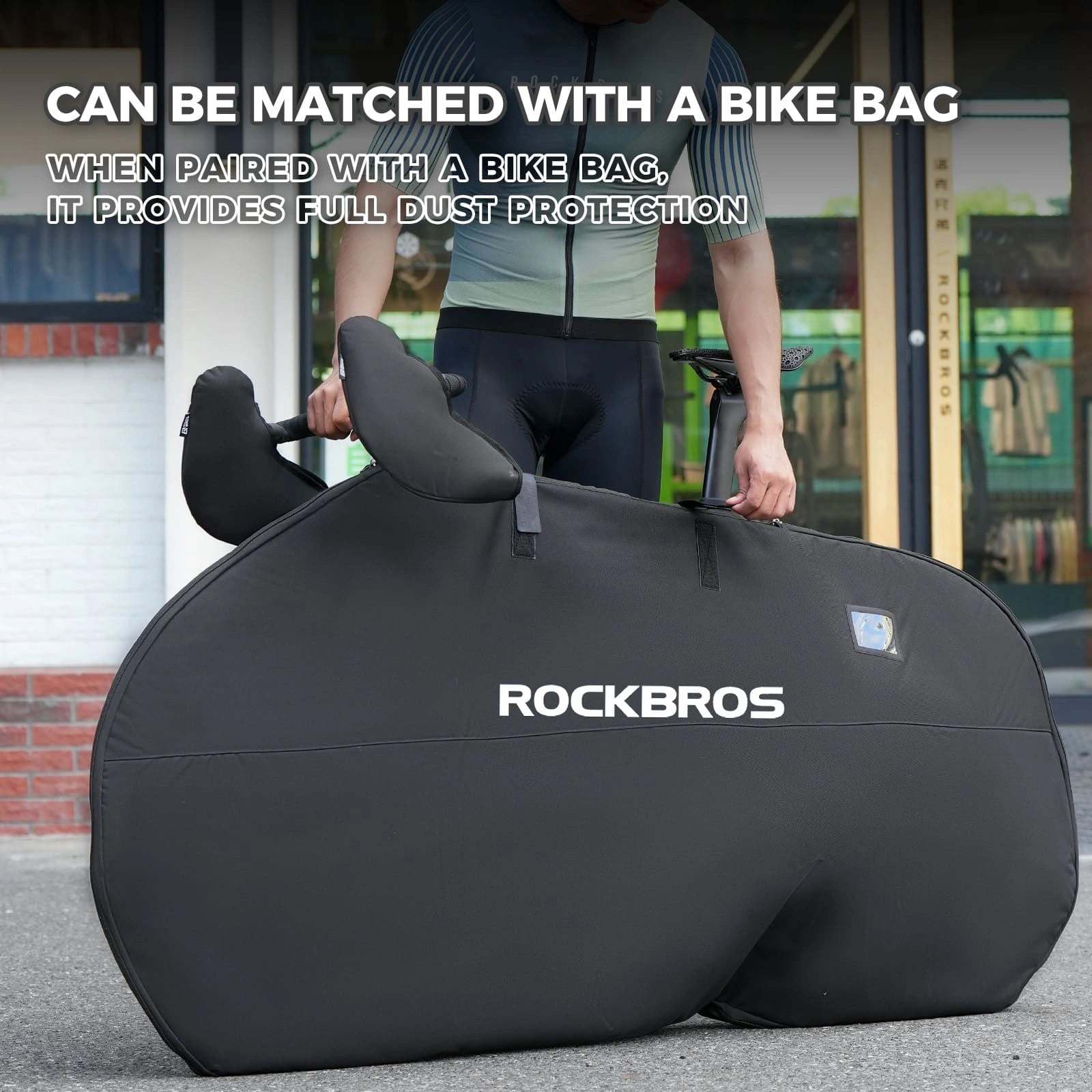 rockbros d96 bike handlebar protection sleeve epe padded scratch resistant for bike transport storage and travel