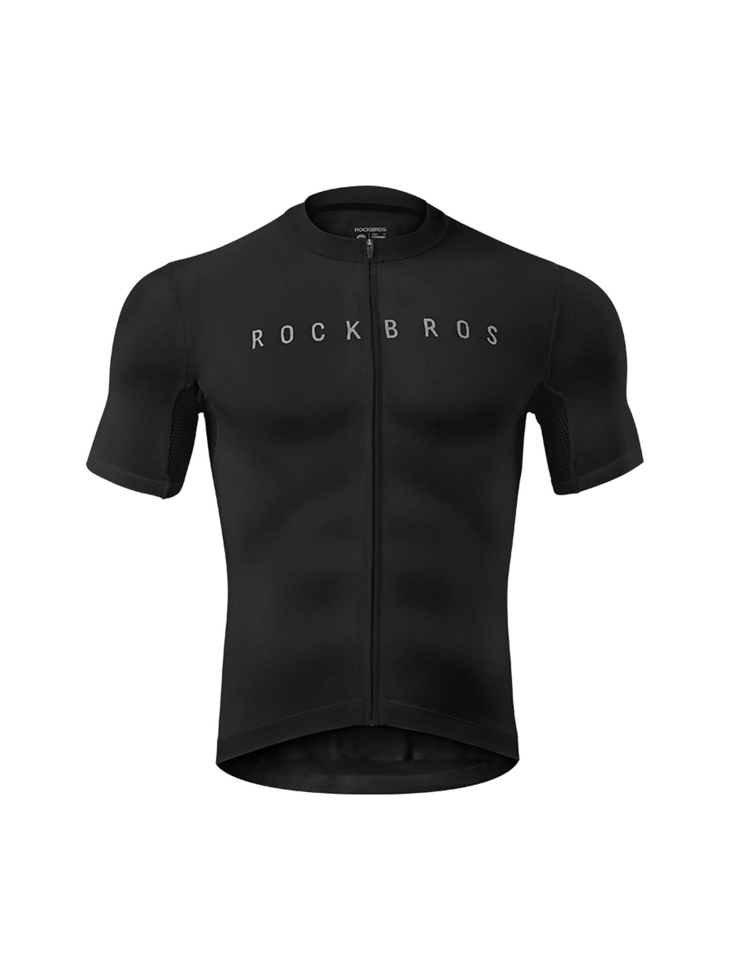 ROCKBROS Darren Men's Lightweight Cycling Jersey in short sleeve
#Color_Black