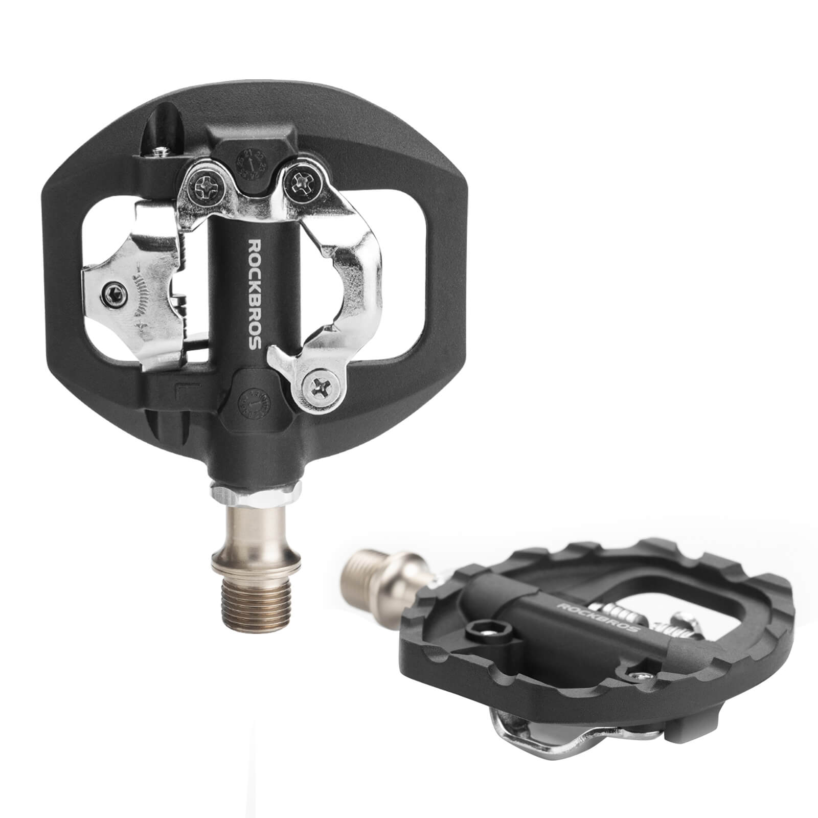 ROCKBROS dual platform MTB pedals with clipless and flat design
