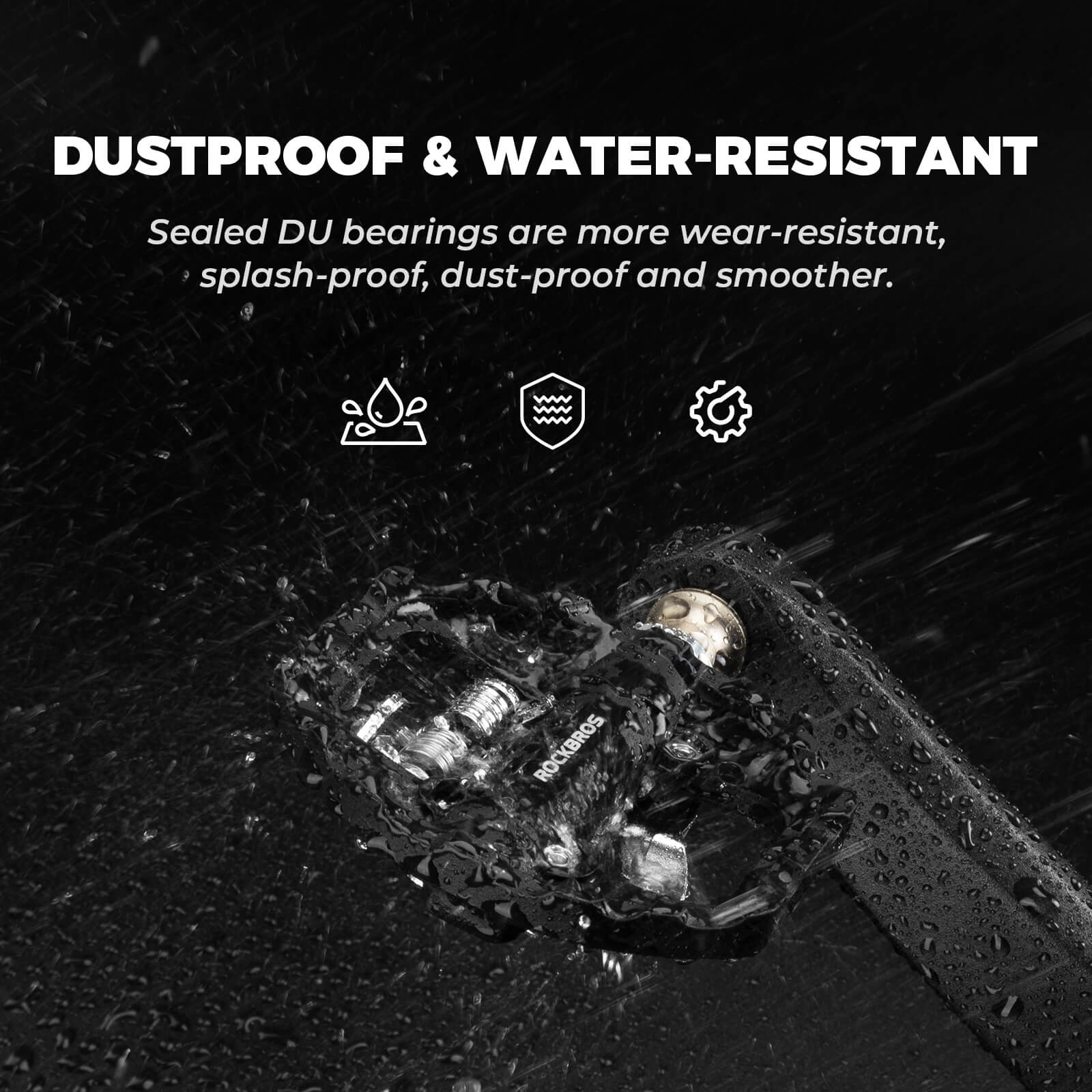 ROCKBROS dual platform MTB pedals with clipless and flat design