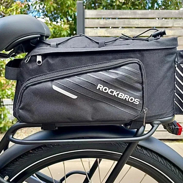 ROCKBROS e-bike bags and storage accessories including rear rack bags, handlebar bags