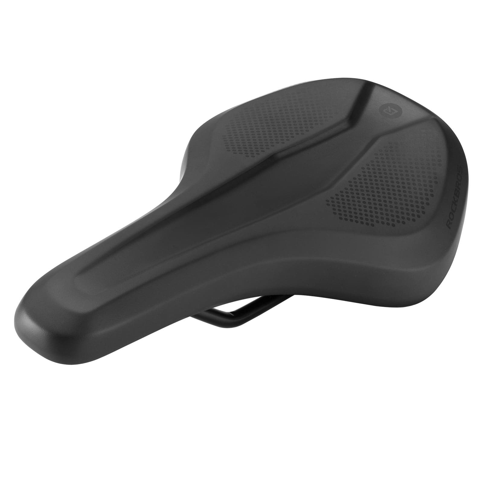ROCKBROS eco-friendly PVC leather comfortable bike saddle with ventilation groove for road cycling and daily riding